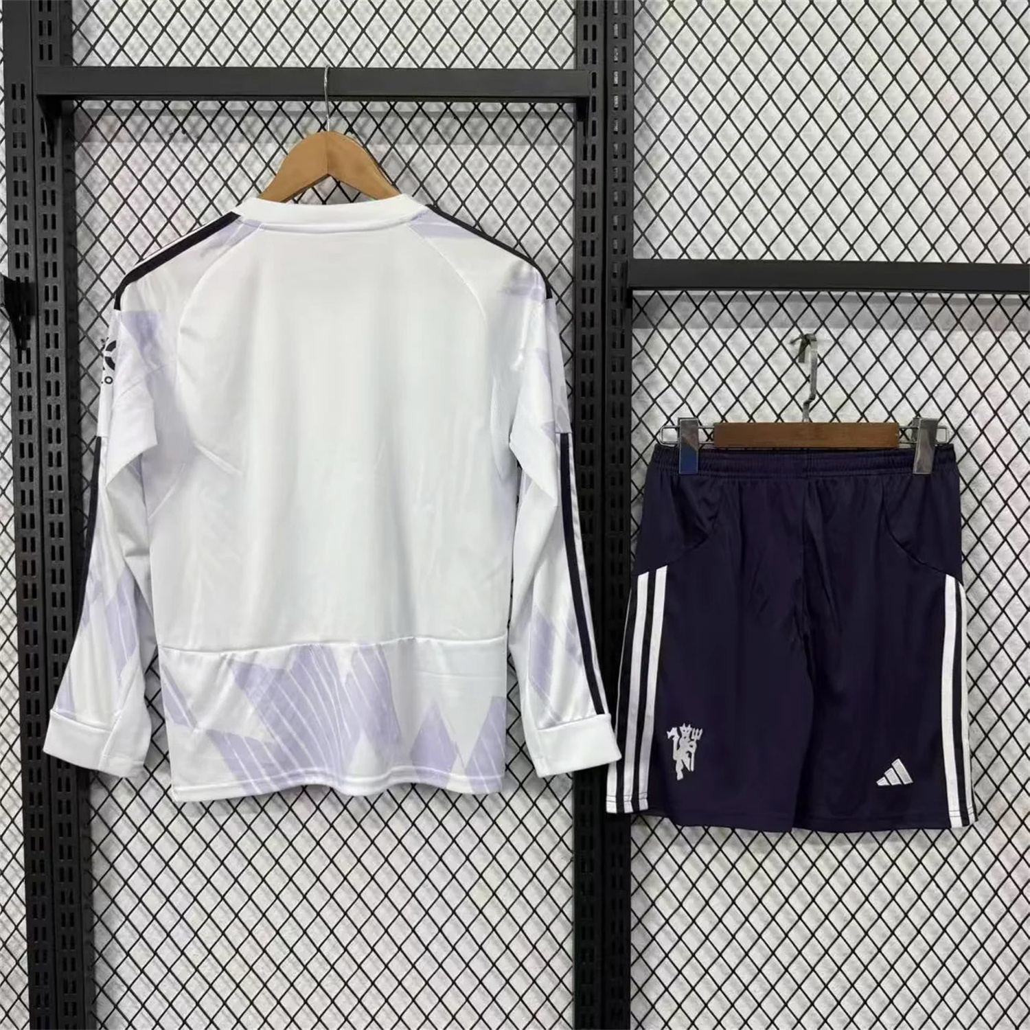 SIUjerseys-Manchester United 25-26 Away Long Sleeves Kids Kit