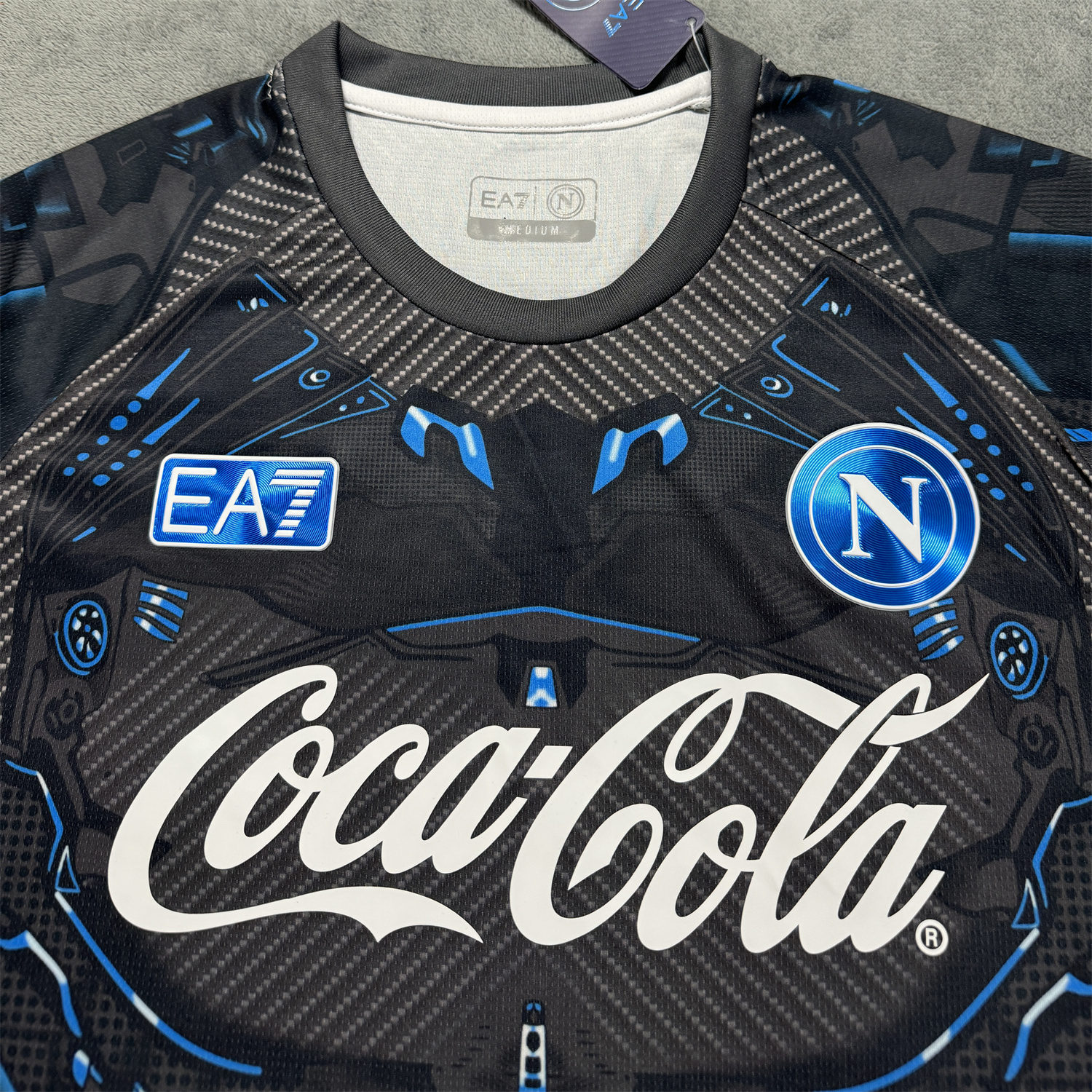 foot-Napoli 25-26 Black Mecha Training Jersey - Fans Version