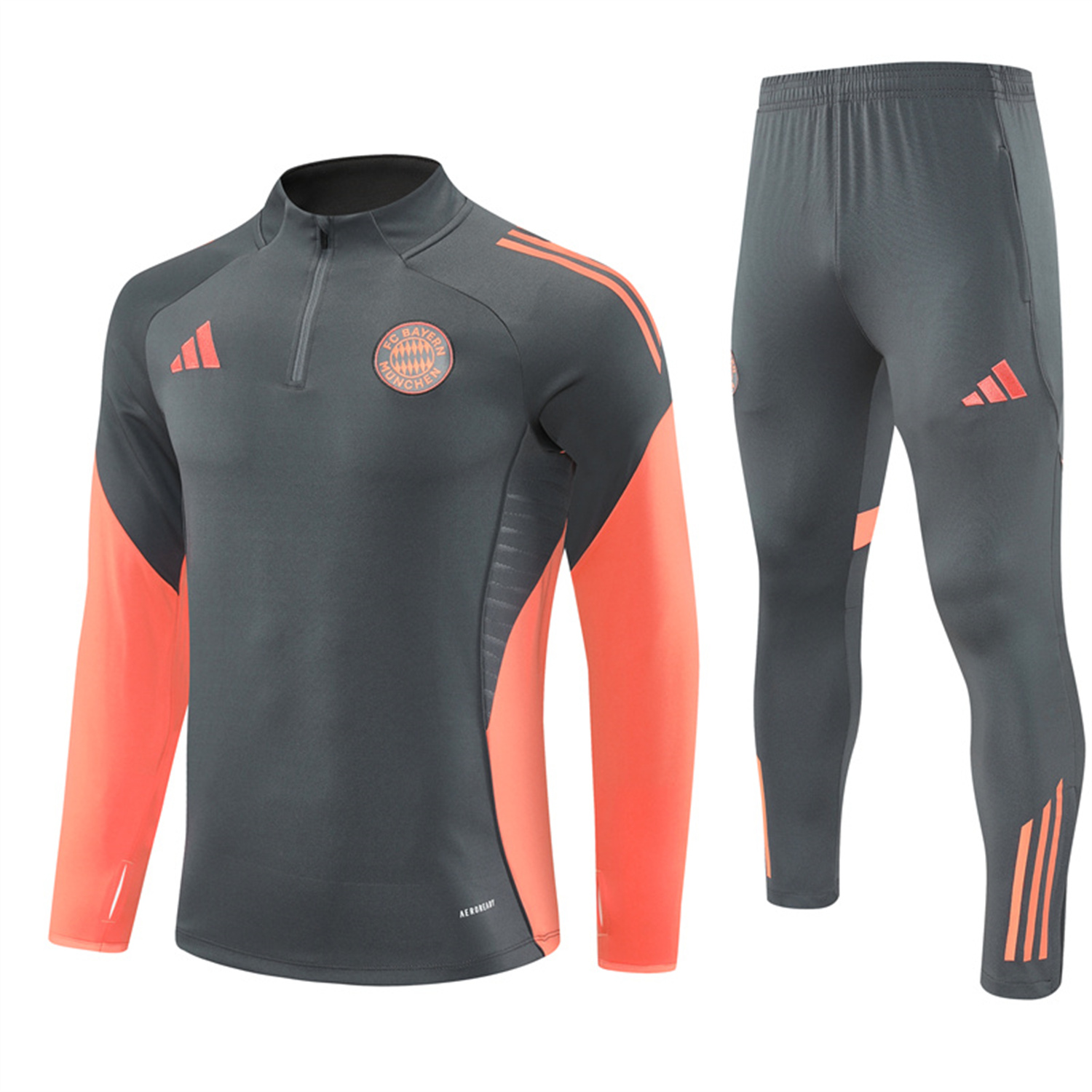 foot-Bayern Munich 25-26 Long Sleeves Training Set - Dark Grey Top & Pants