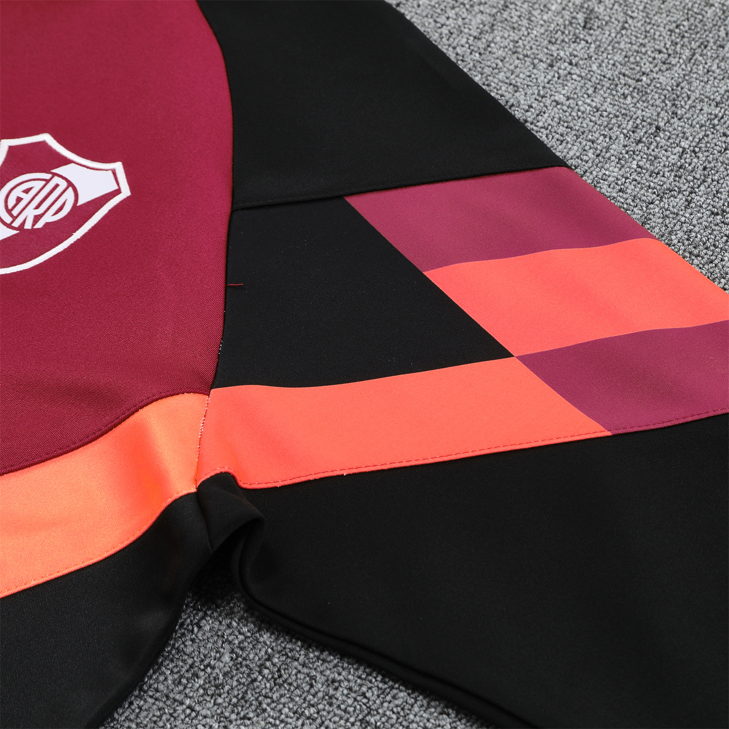 foot-River Plate 25-26 Terrace Jacket Training Tracksuit - Deep Red Jackets & Black Pants