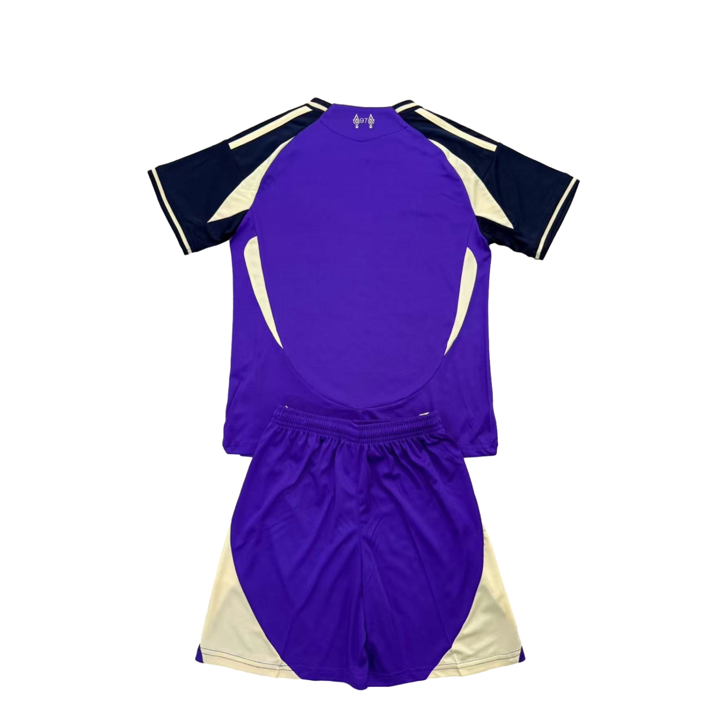 foot-Liver.pool 25-26 Purple Dark Blue Horizontal Stripes Concept Men's Adult Jersey Set - Fans Version