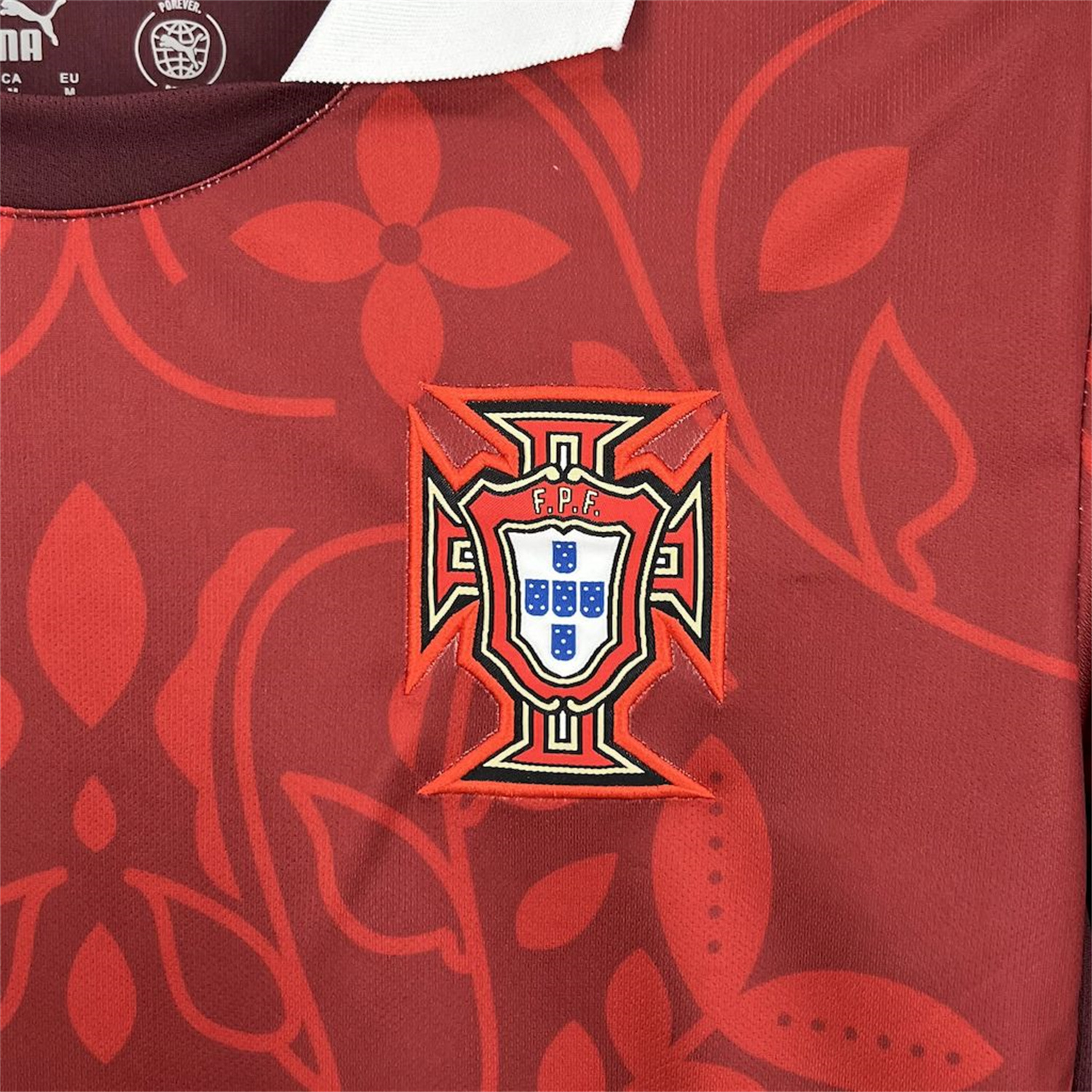 foot-Portugal 2025-26 Red Flower Training Jersey - Fans Version