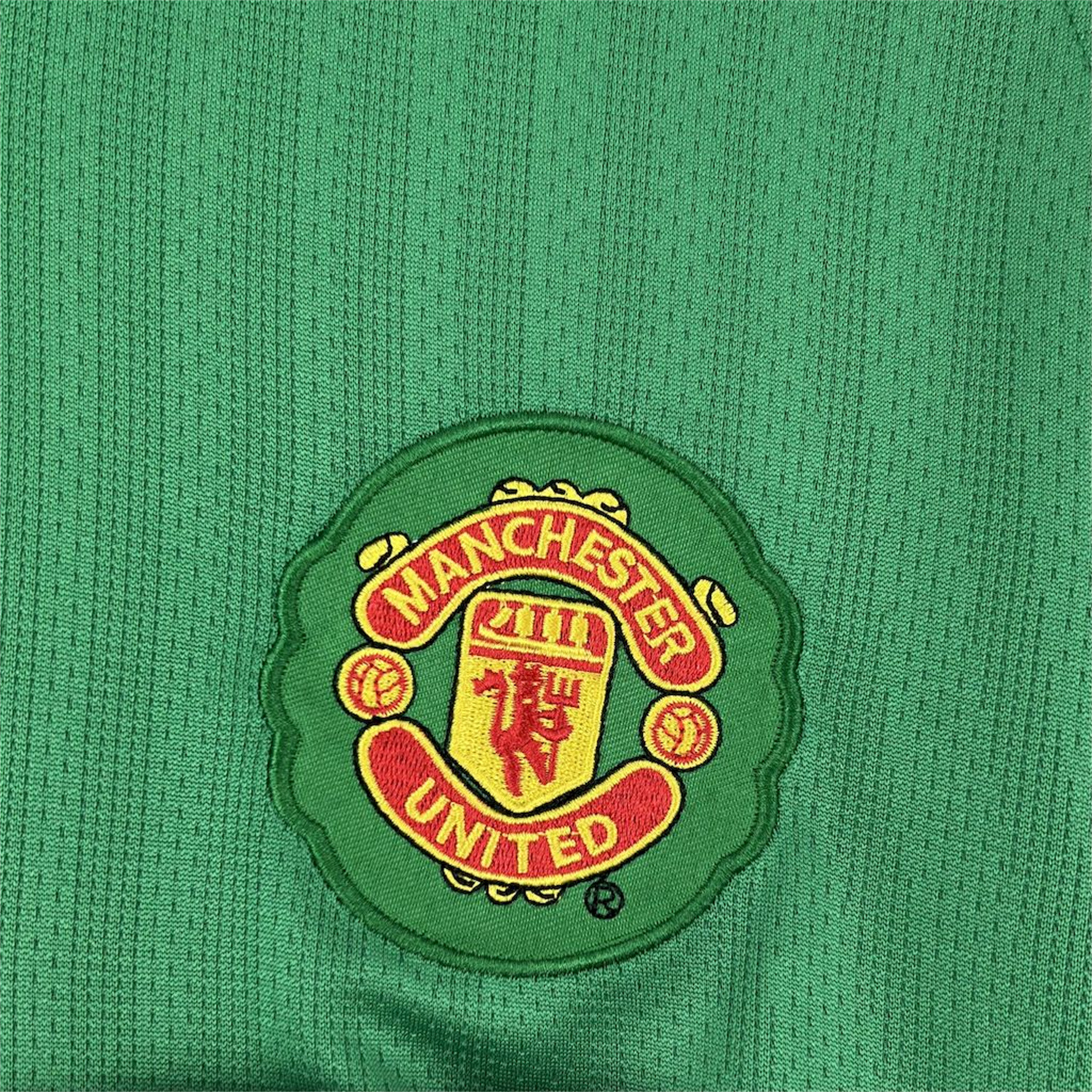 foot-Retro Manchester United 2007-08 Green Goalkeeper Long Sleeves Jersey