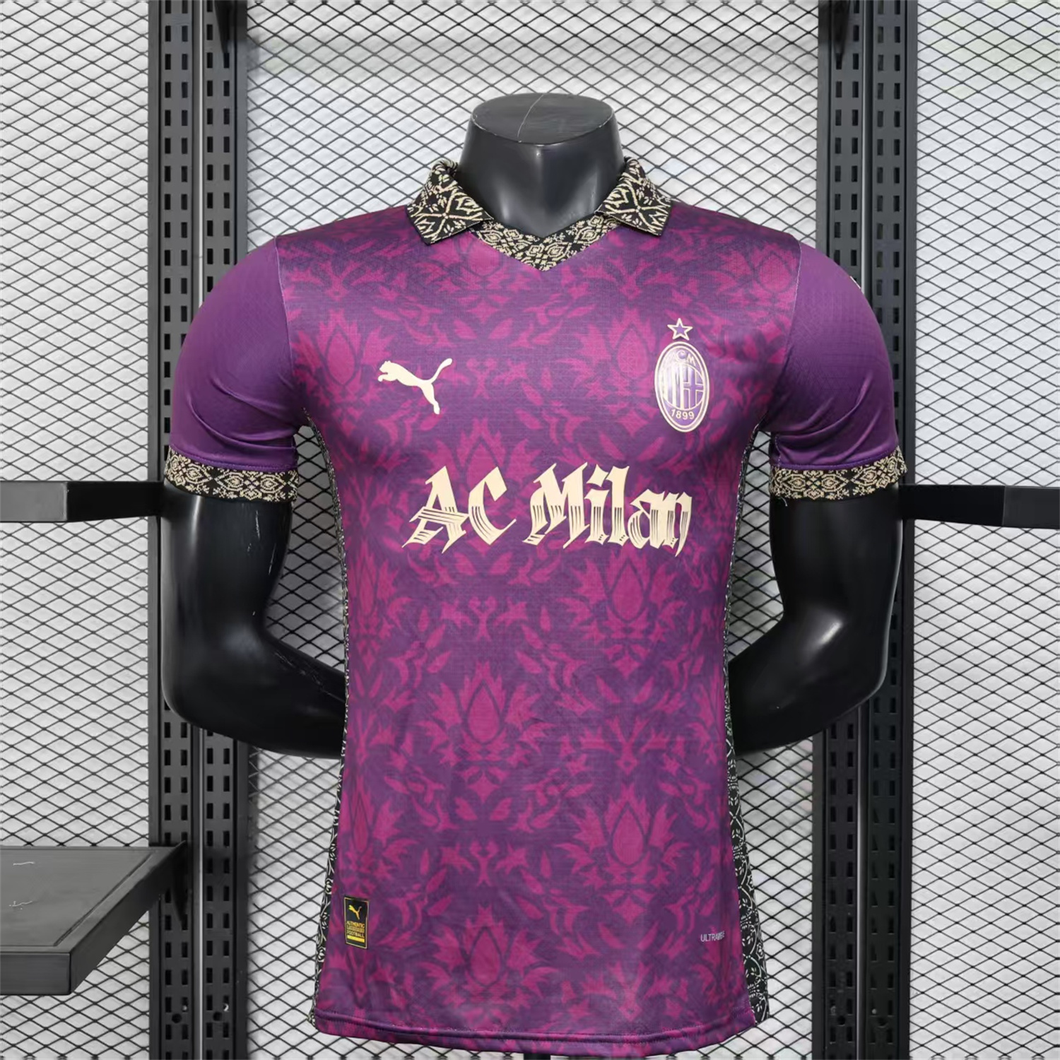 foot-AC Milan 25-26 Team Name Advertisement Purple POLO Special Jersey - Player Version