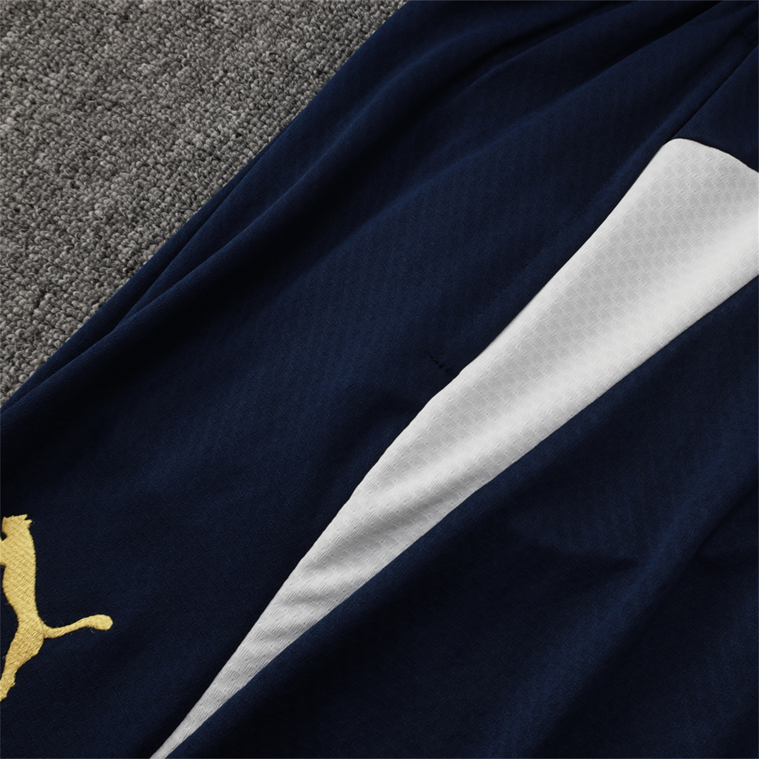 foot-Portugal 25-26 Short-Sleeve Training Set - Off White Top and Deep Blue Shorts