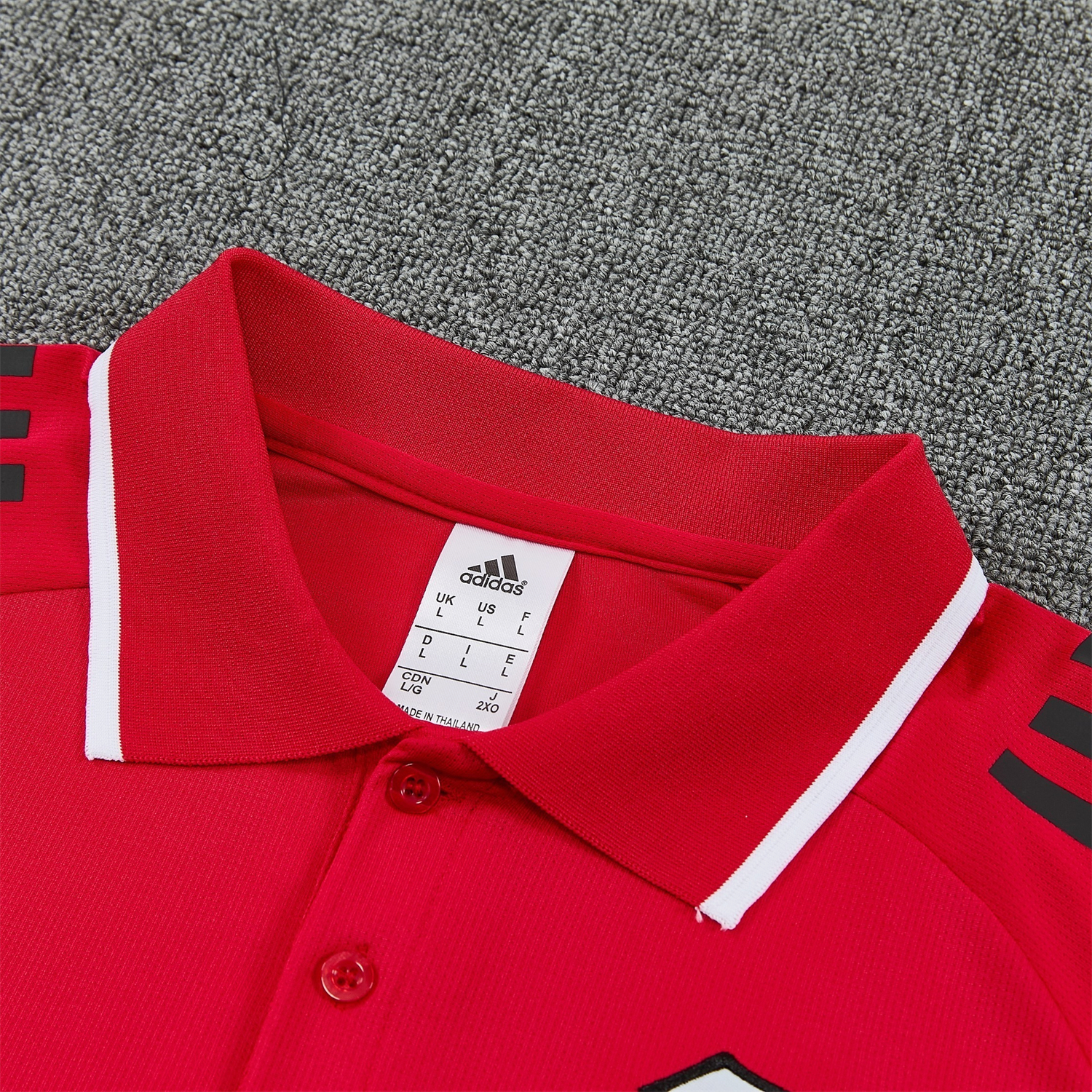 Unitedfootballkit.com | River Plate 25-26 POLO Short-Sleeve Training Set - Red Top and Black Pants -Customize Name, Number and Patch | Worldwide Shipping