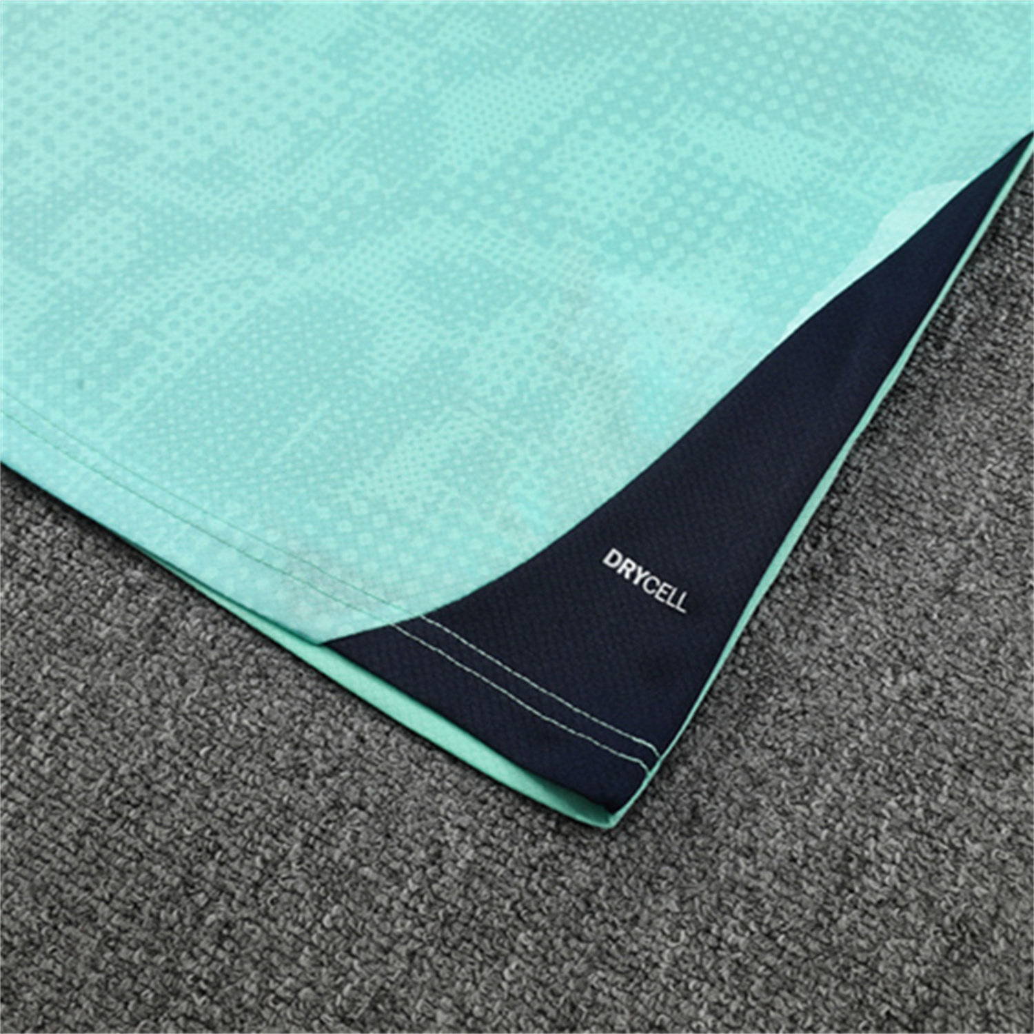 foot-Marseille 25-26 Short-Sleeve Training Set - Nattierblue Top & Deep Blue Pants