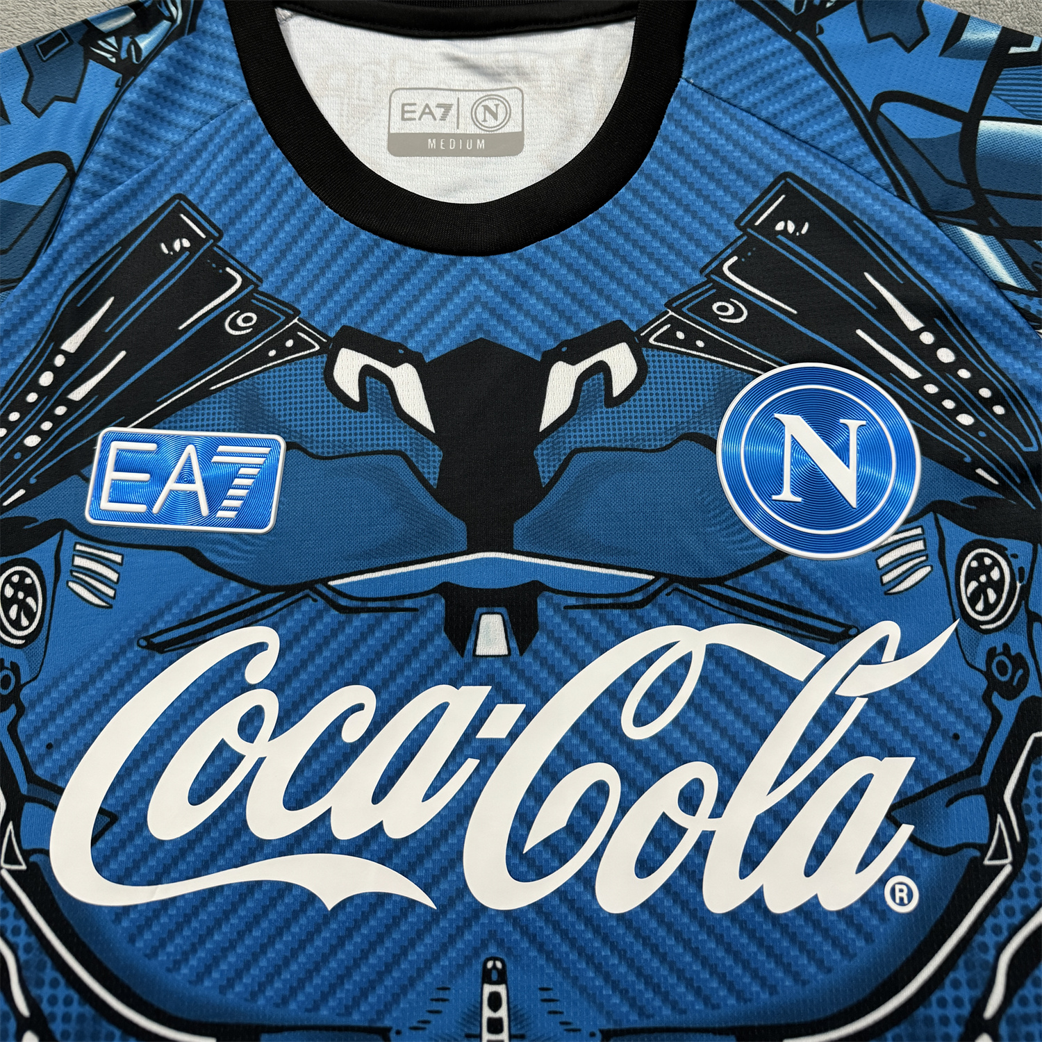 foot-Napoli 25-26 Blue Mecha Training Jersey - Fans Version