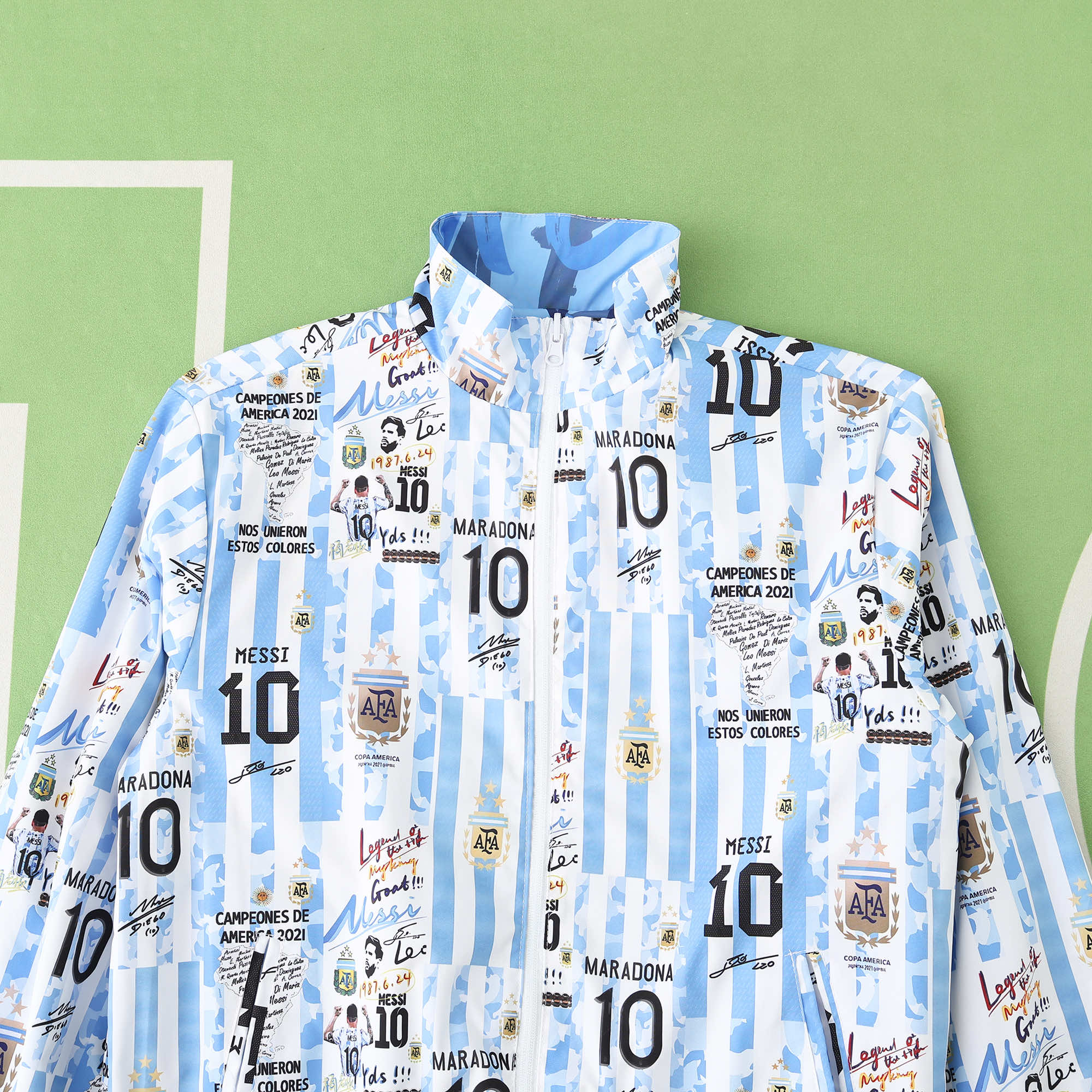 foot-Argentina 24-25 Blue Double Sided Reversible Windbreaker - 2024 Copa America Championship