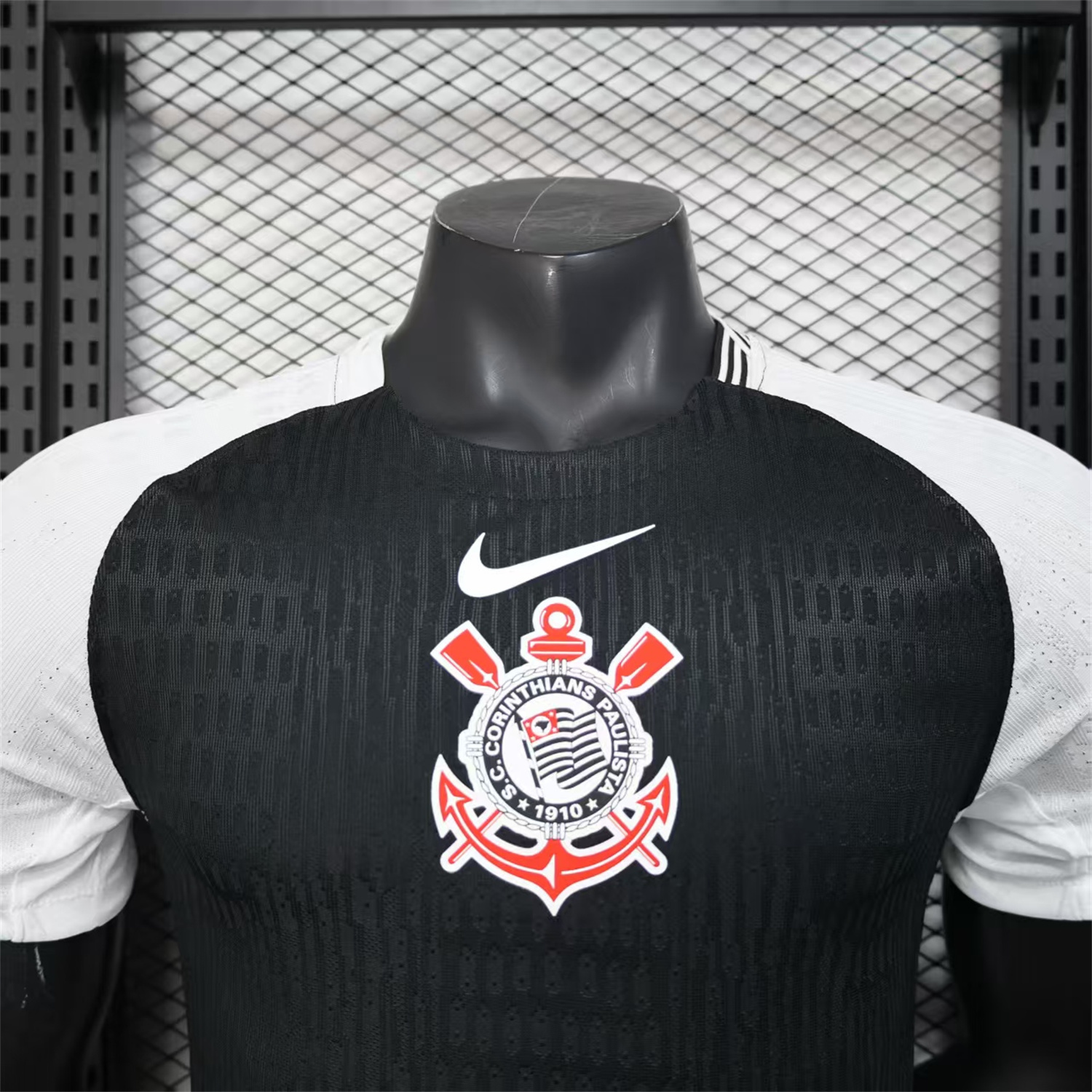 foot-Corinthians 25-26 Black Away Jersey - Player Version