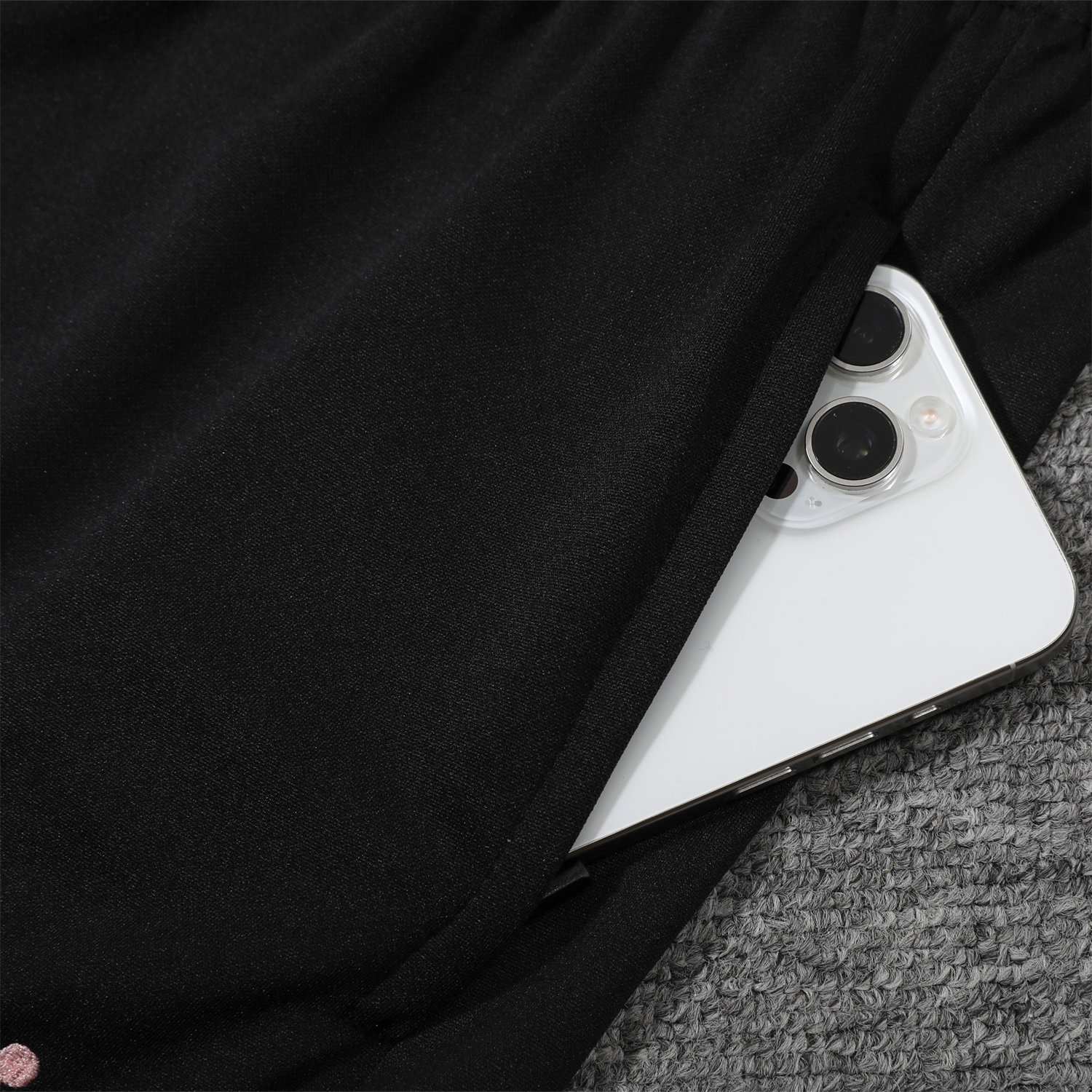 foot-Paris Saint-Germain PSG 25-26 POLO Short-Sleeve Training Set - Black Top and Pants