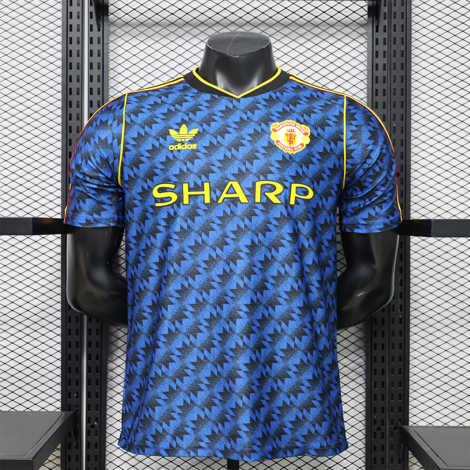 Funinjersey-Manchester United 26-27 Retro Style Casual Dark Blue Special Jersey - Player Version