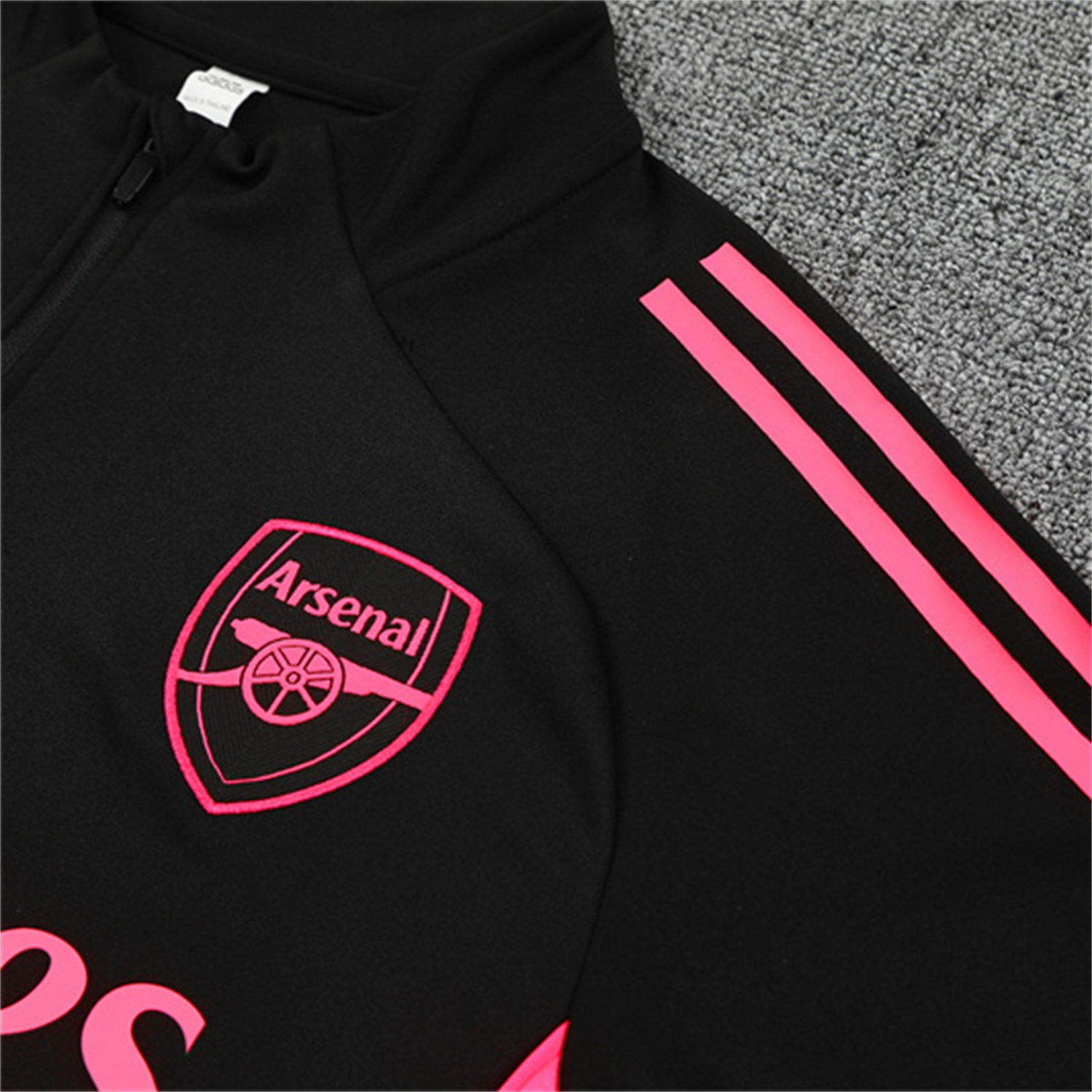foot-Arsenal 25-26 Kids Long Sleeve Training Set - Pink Logo Balck Top & Black Pants