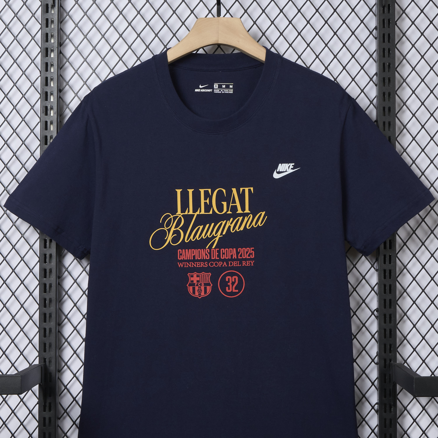 foot-Barcelona 2025 Winners Copa Del Rey Deep Blue Commemorative T-shirt