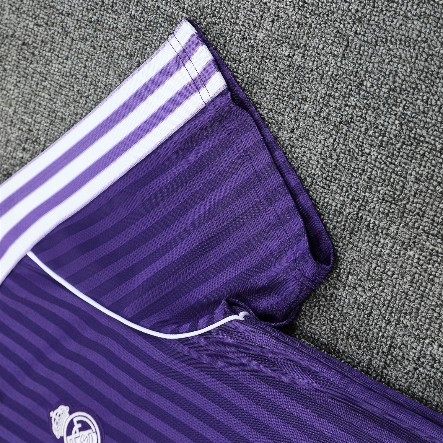 foot-Real Madrid 25-26 Short-Sleeve Training Set - Pure Purple Top & Purple Shorts