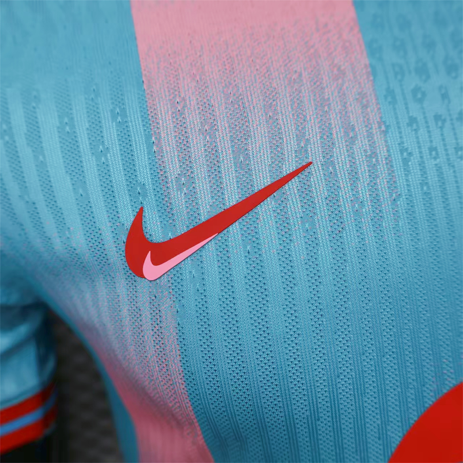 foot-Barcelona 25-26 Orange Logo Pink & Light Blue Special Jersey - Player Version