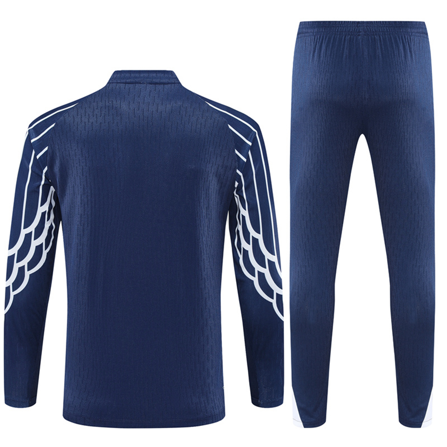 foot-Paris Saint-Germain PSG 25-26 Kids Long Sleeve Training Set - JD White Wing Royal Blue Top and Pants