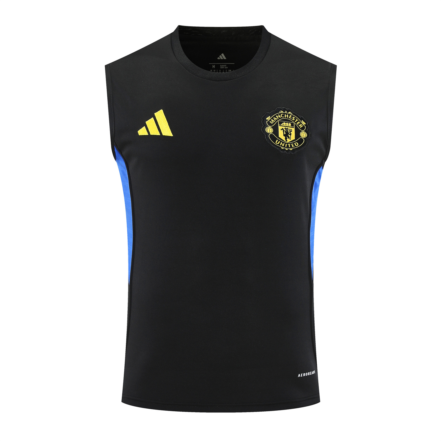 foot-Manchester United 25-26 Vest Training Set - Black And Light Grey Vest & Black Shorts