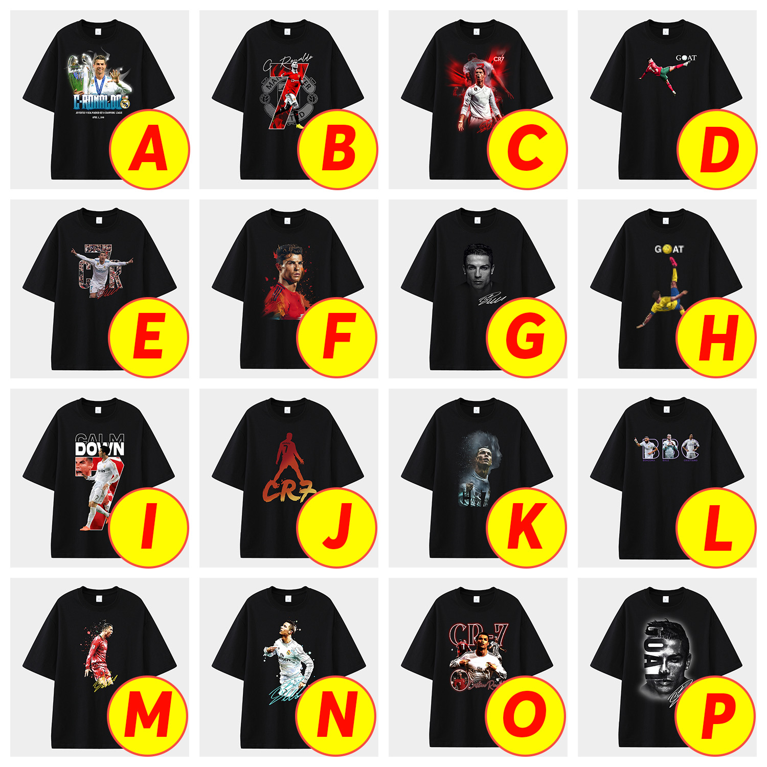 foot-Cristiano Ronaldo Portugal Real Madrid Manchester United Unisex Pure Cotton T-shirt