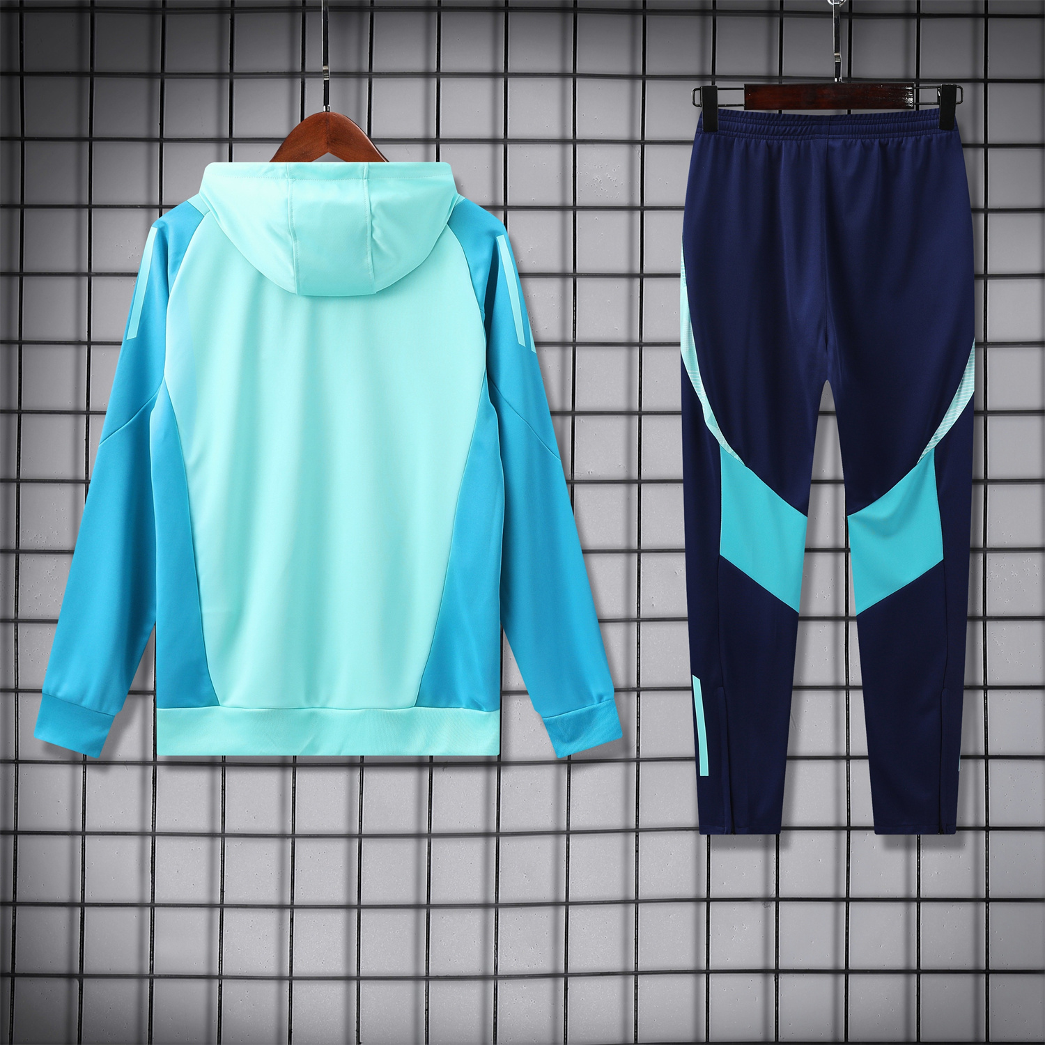 foot-Flamengo 25-26 Traning Hoodie Set - Light Blue With Royal Blue