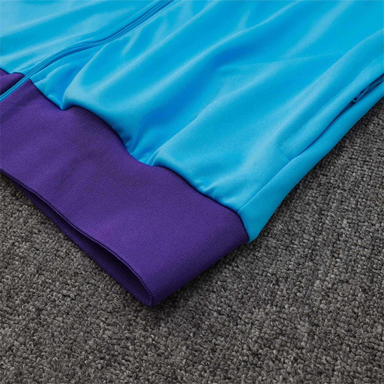 foot-Real Madrid 25-26 Throwback Trefoil Jacket Training Tracksuit - Blue Jackets & Purple Pants