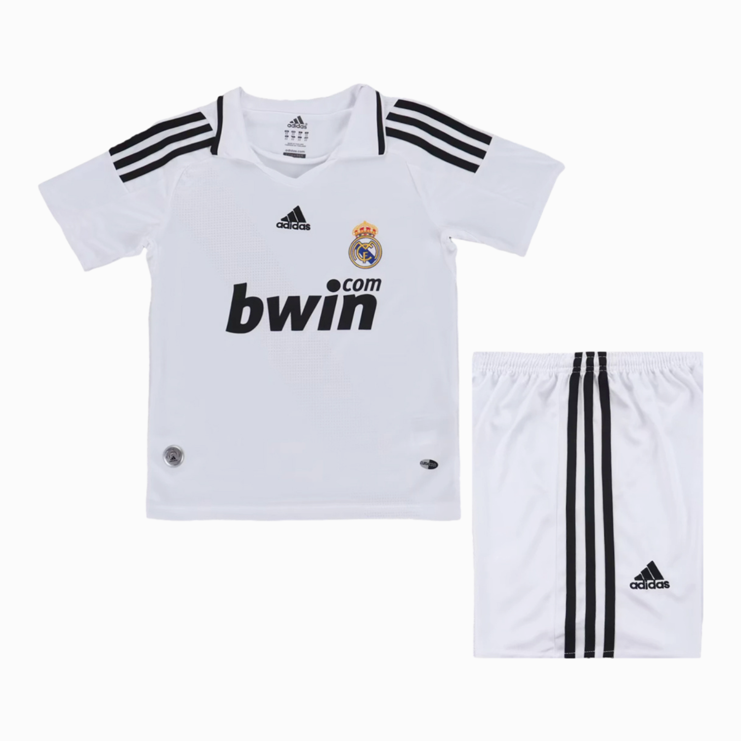 foot-Retro Real Madrid 2008-09 Home Kids Kit