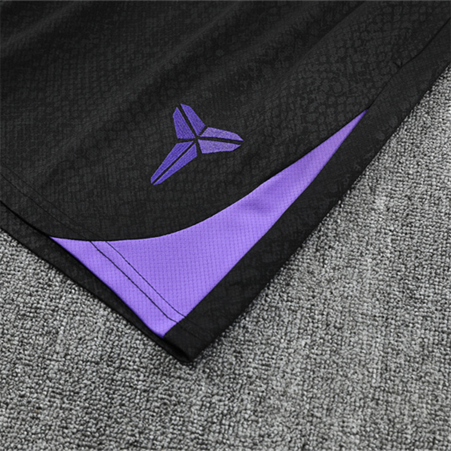 foot-Barcelona 25-26 X KB Kids Short-Sleeve Training Set - Purple Top & Black Shorts