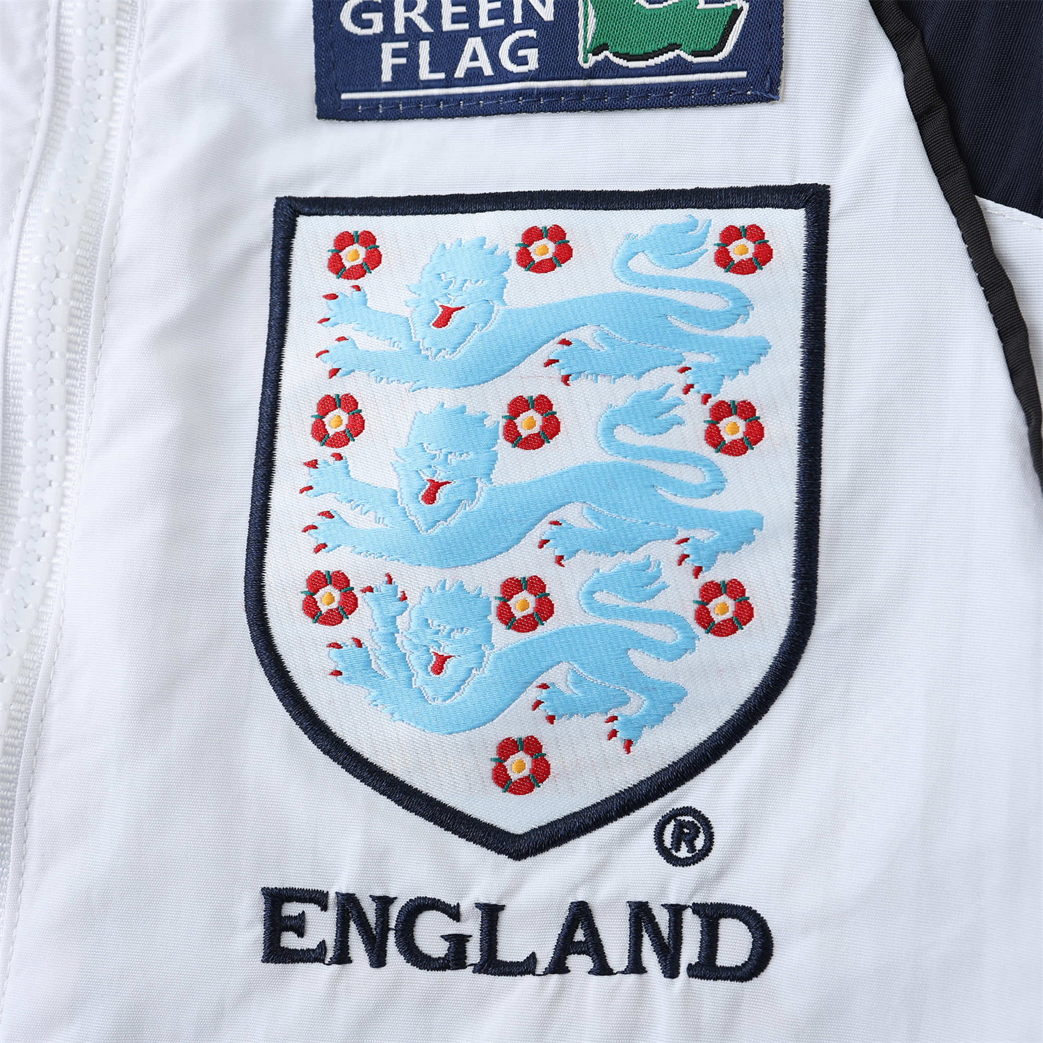 foot-Retro England 1998 White Windbreaker