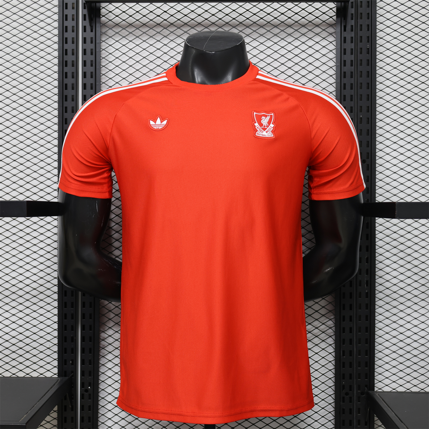 GlobeJersey-Liver.pool 25-26 Terrace Icon Retro Casual Style Red Jersey - Player Version