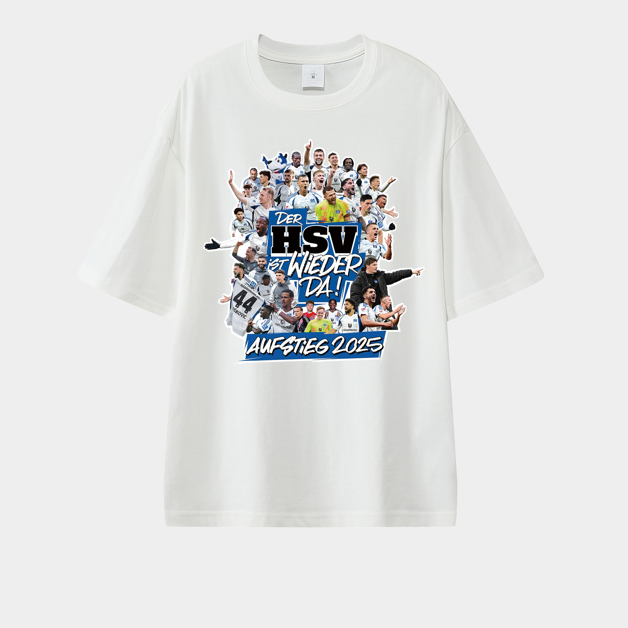 foot-Hamburger SV DER HSV IST WIEDER DA AUFSTIEG 2025 Unisex Pure Cotton T-shirt