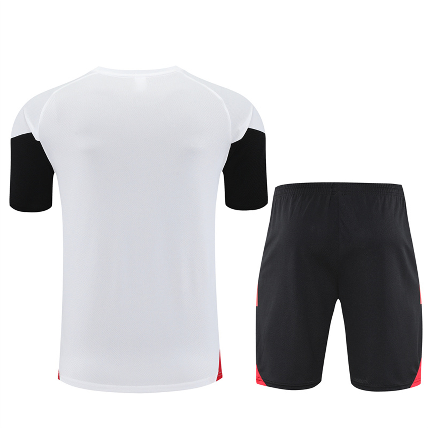 foot-Manchester United 25-26 Short-Sleeve Training Set - White Top & Black Shorts