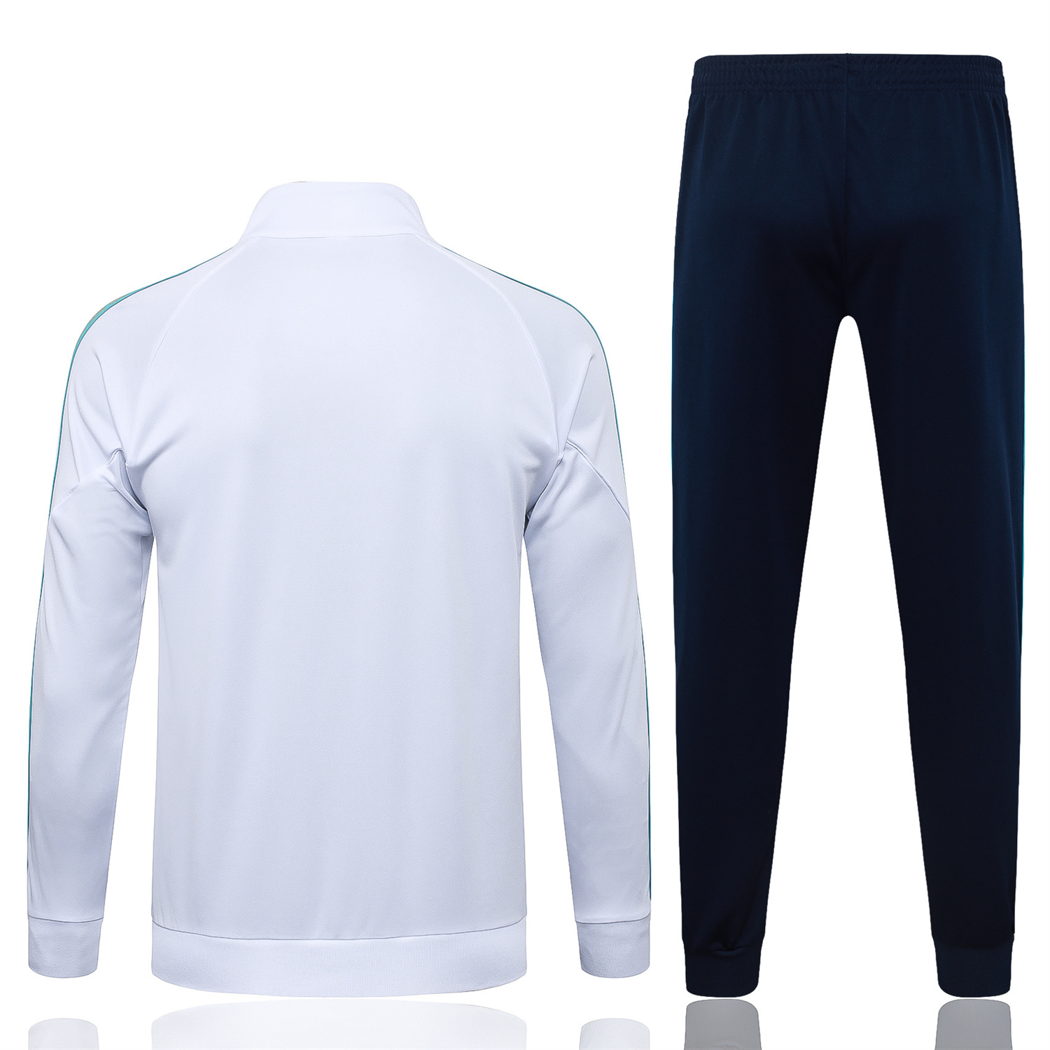 Unitedfootballkit.com | Marseille 25-26 Long Sleeve Training Set - White Top & Dark Blue Pants -Customize Name, Number and Patch | Worldwide Shipping