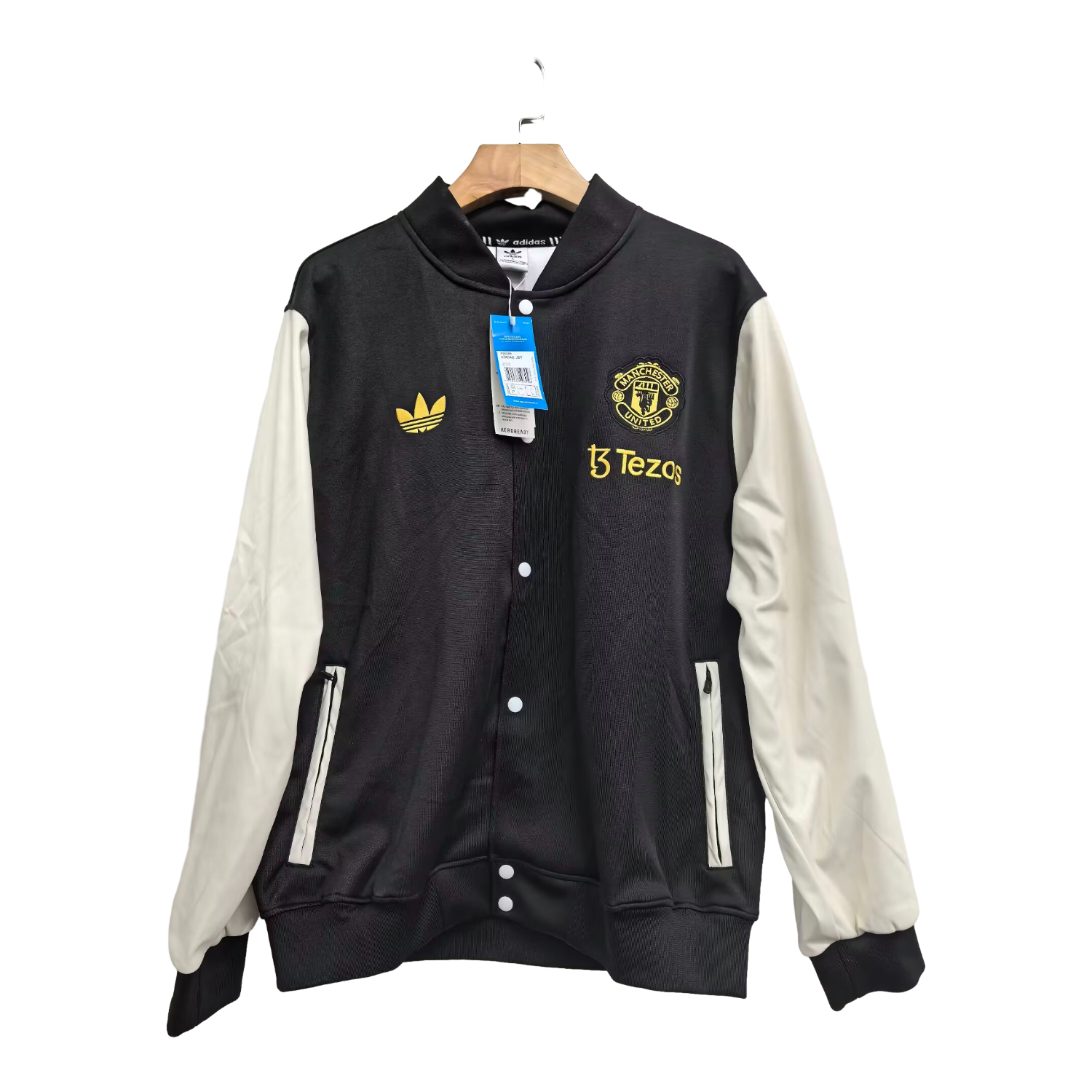 foot-Manchester United 25-26 Throwback Windbreaker Jacket - Black And White