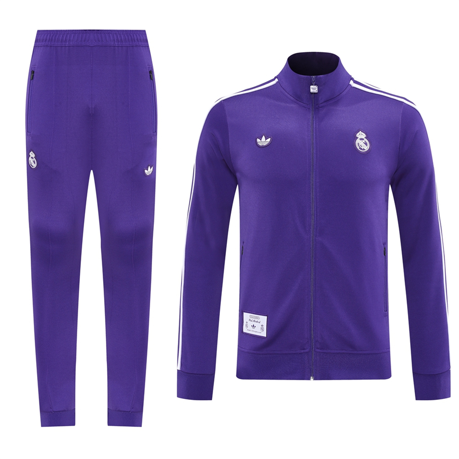 foot-Real Madrid 25-26 Purple Terrace Icon Jacket Training Tracksuit - Purple Jackets & Pants