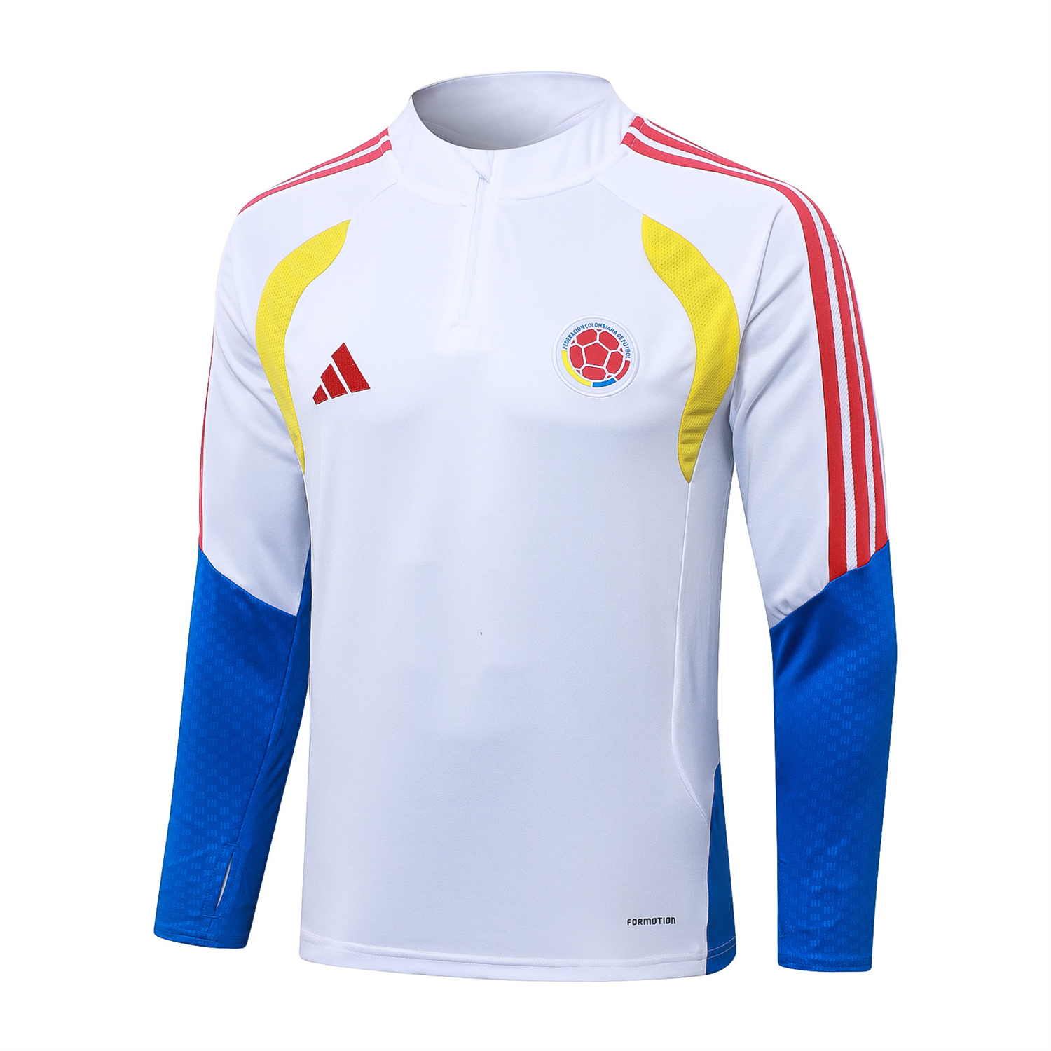 Funinjersey-Colombia 2026 Long Sleeve Training Set - White Top & Black Pants