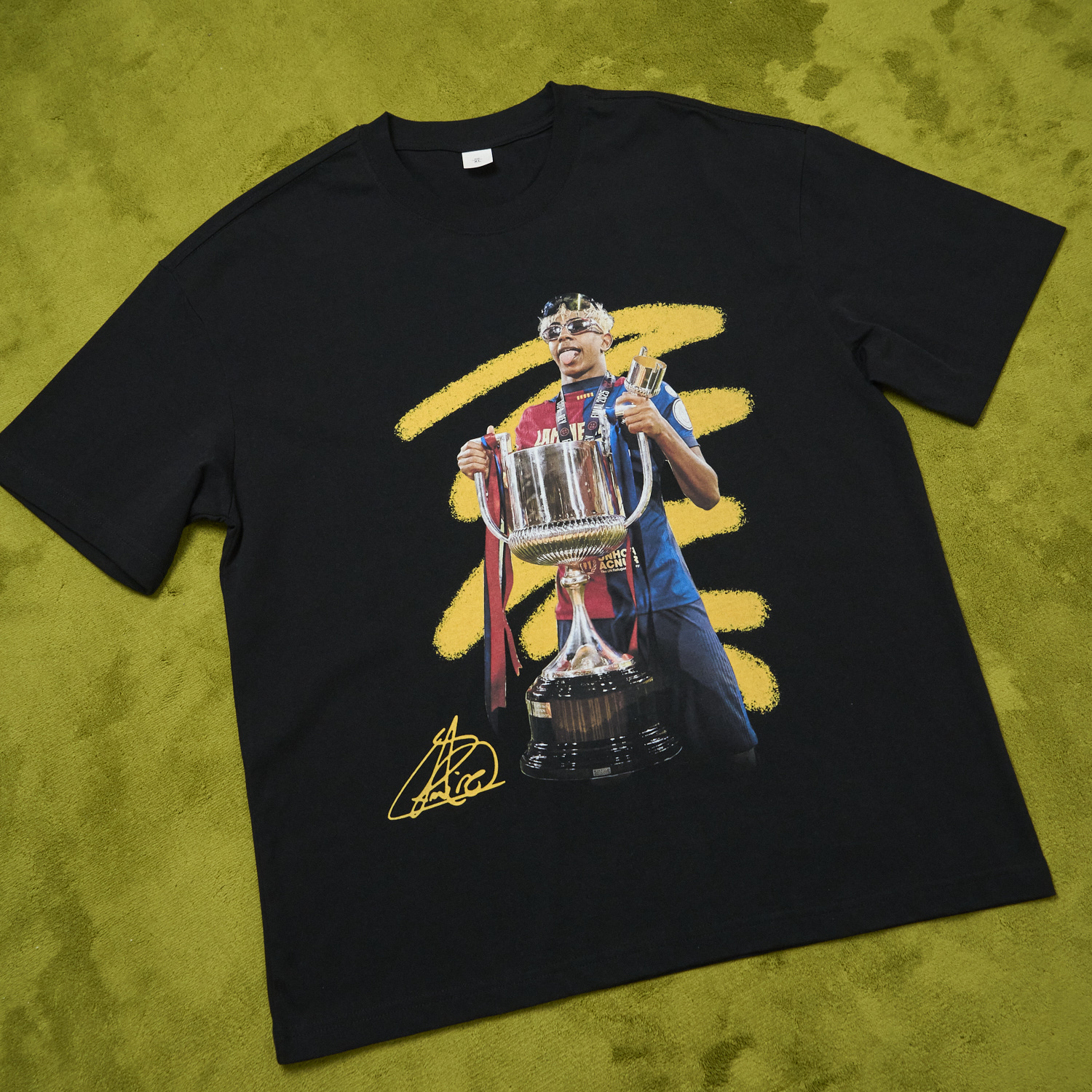 foot-Barcelona Yamal Copa Del Rey Unisex Pure Cotton T-shirt