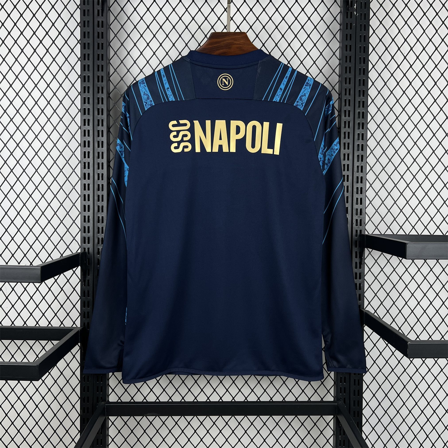 SIUjerseys-Napoli 25-26 CocaCola Dark Blue Special Long Sleeves Jersey - Fans Version