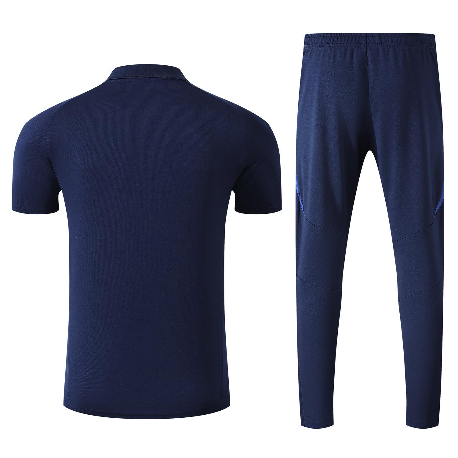 foot-Al Nassr Riyadh Victory 25-26 POLO Short-Sleeve Training Set - Deep Blue Top and Pants