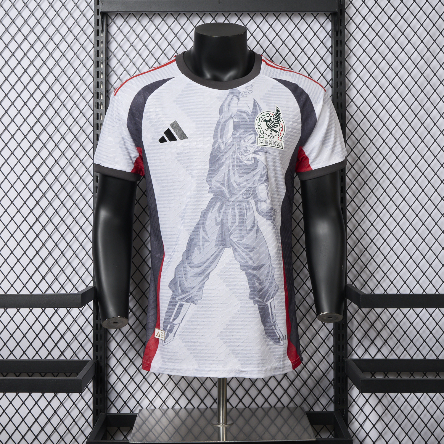 foot-Mexico 25-26 Dragon Ball Goku Sketch White Special Jersey - Player Version