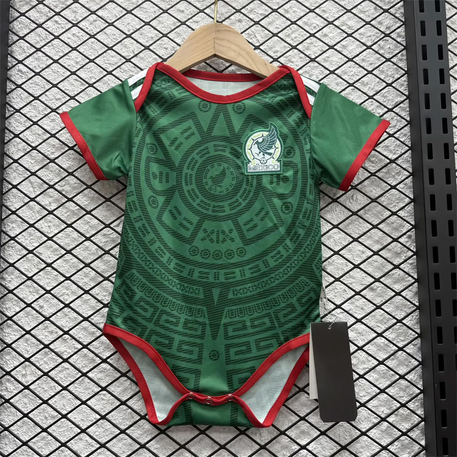 Unitedfootballkit.com | Mexico 2026 Home Baby Crawling Suit -Customize Name, Number and Patch | Worldwide Shipping