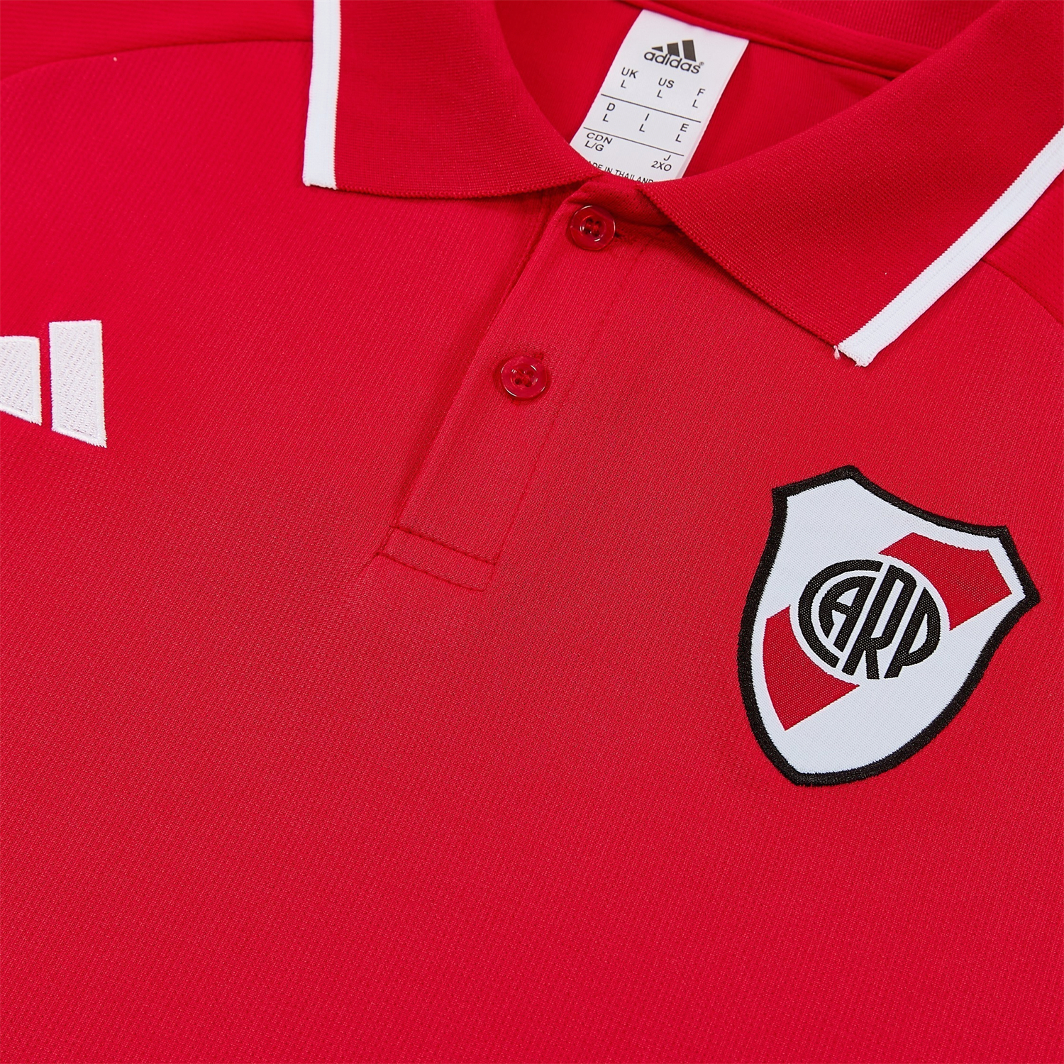 Unitedfootballkit.com | River Plate 25-26 POLO Short-Sleeve Training Set - Red Top and Black Pants -Customize Name, Number and Patch | Worldwide Shipping