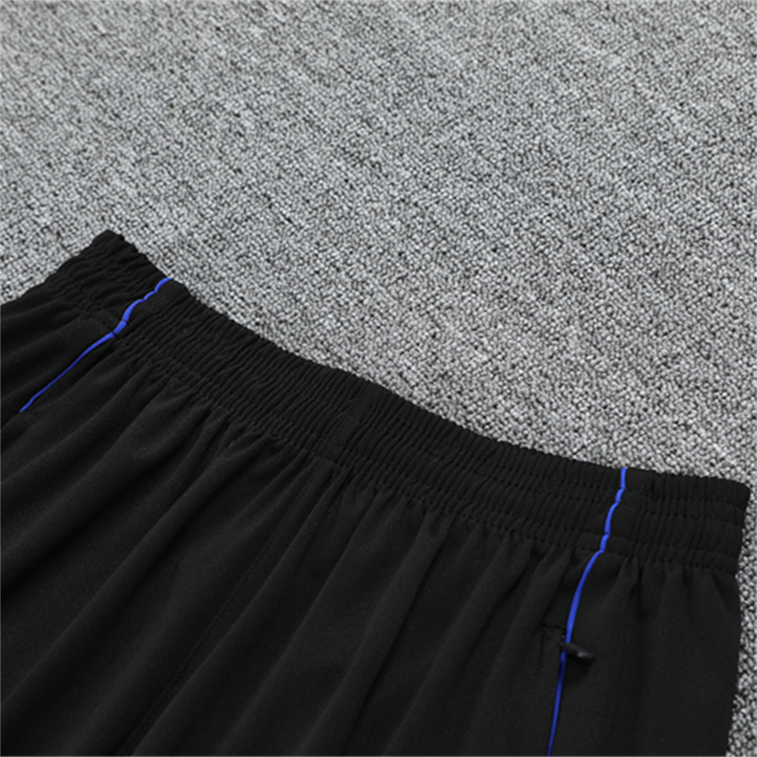 foot-Real Madrid 25-26 Long Sleeve Training Set - White Loong Black Blue Top and Black Pants