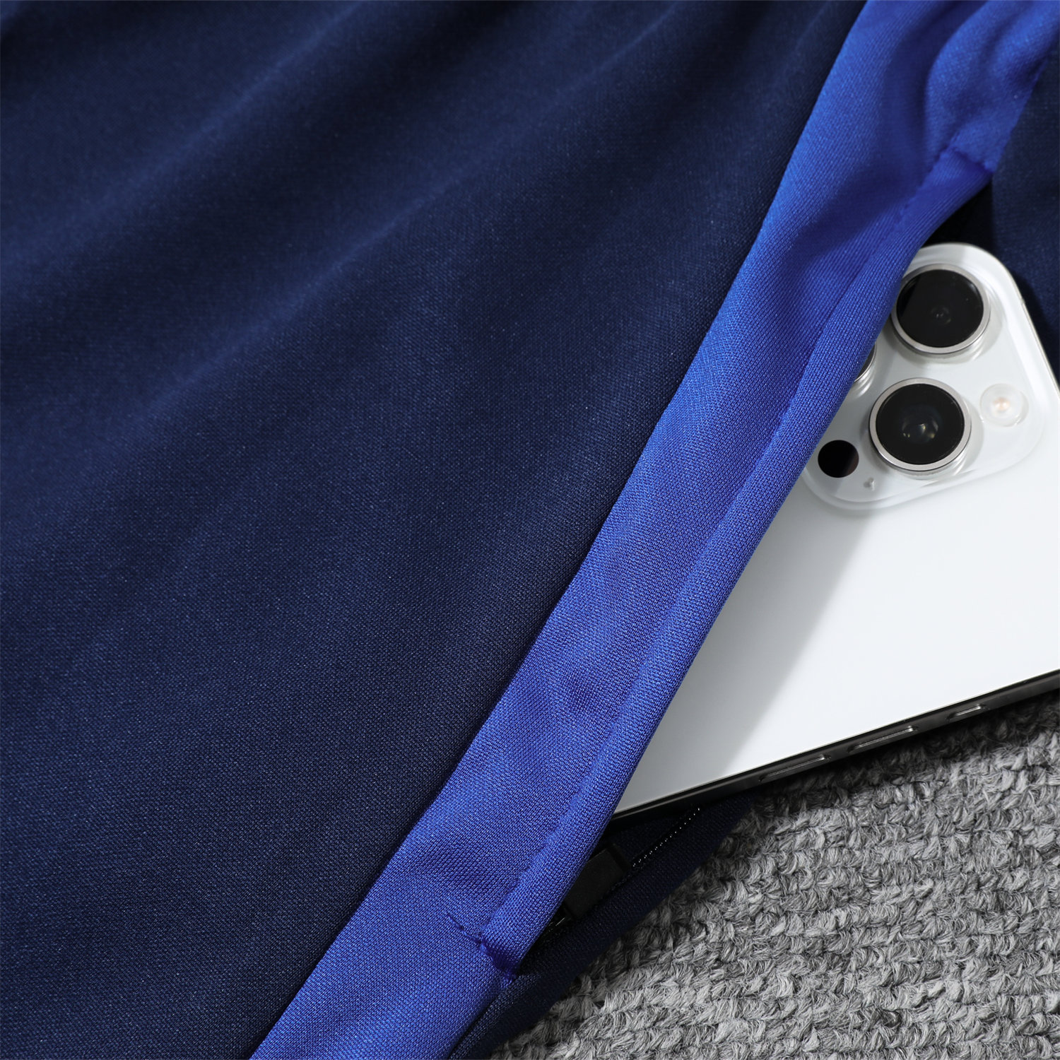 foot-Al Nassr Riyadh Victory 25-26 POLO Short-Sleeve Training Set - Deep Blue Top and Pants