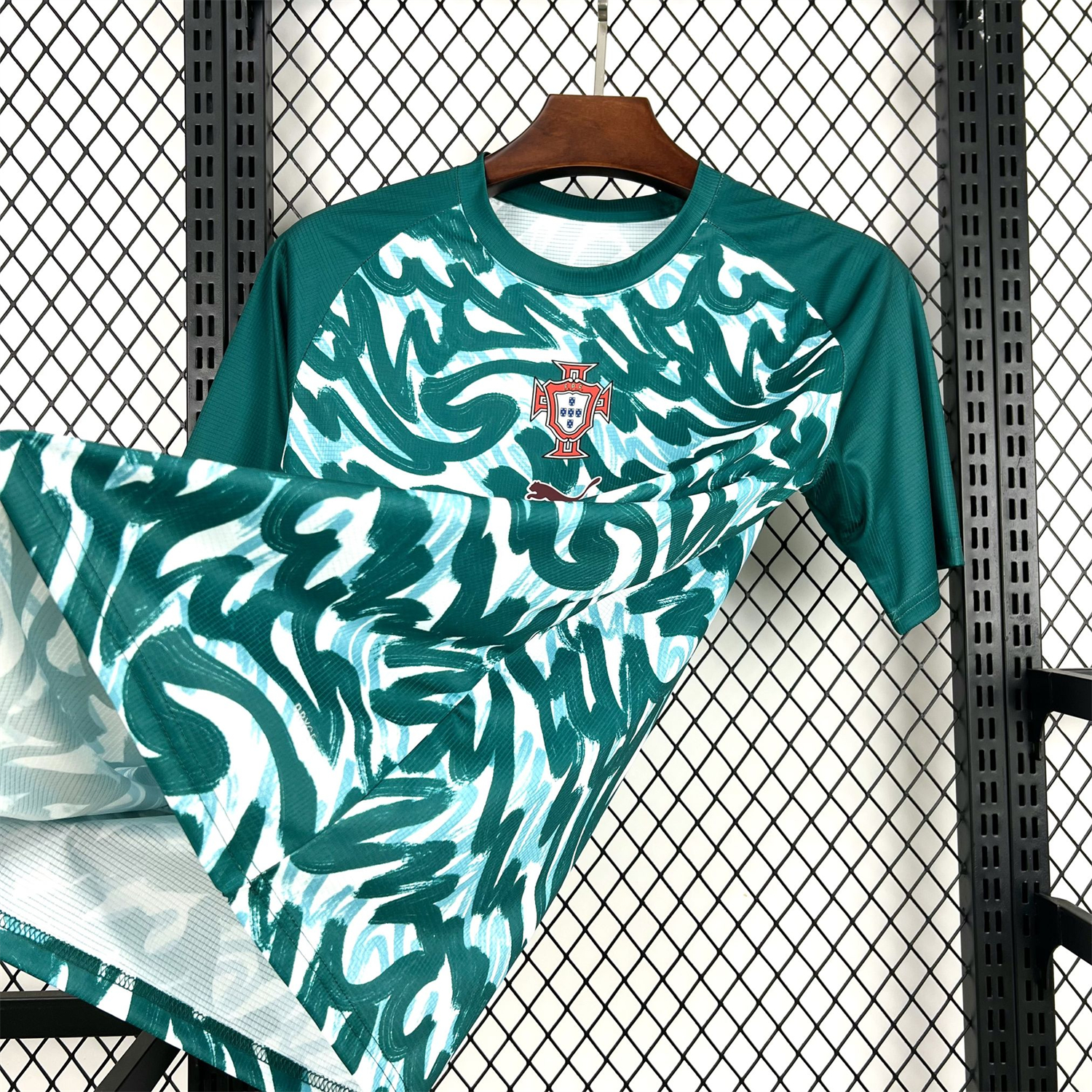 Funinjersey-Portugal 2026 Pre-Match Teal Green Jersey - Fans Version