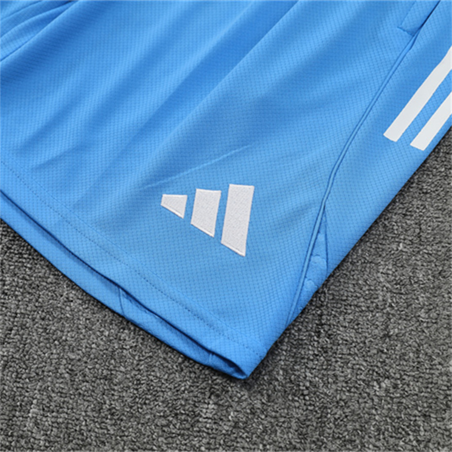 foot-Real Madrid 25-26 Short-Sleeve Training Set - White Top and Sky Blue Shorts