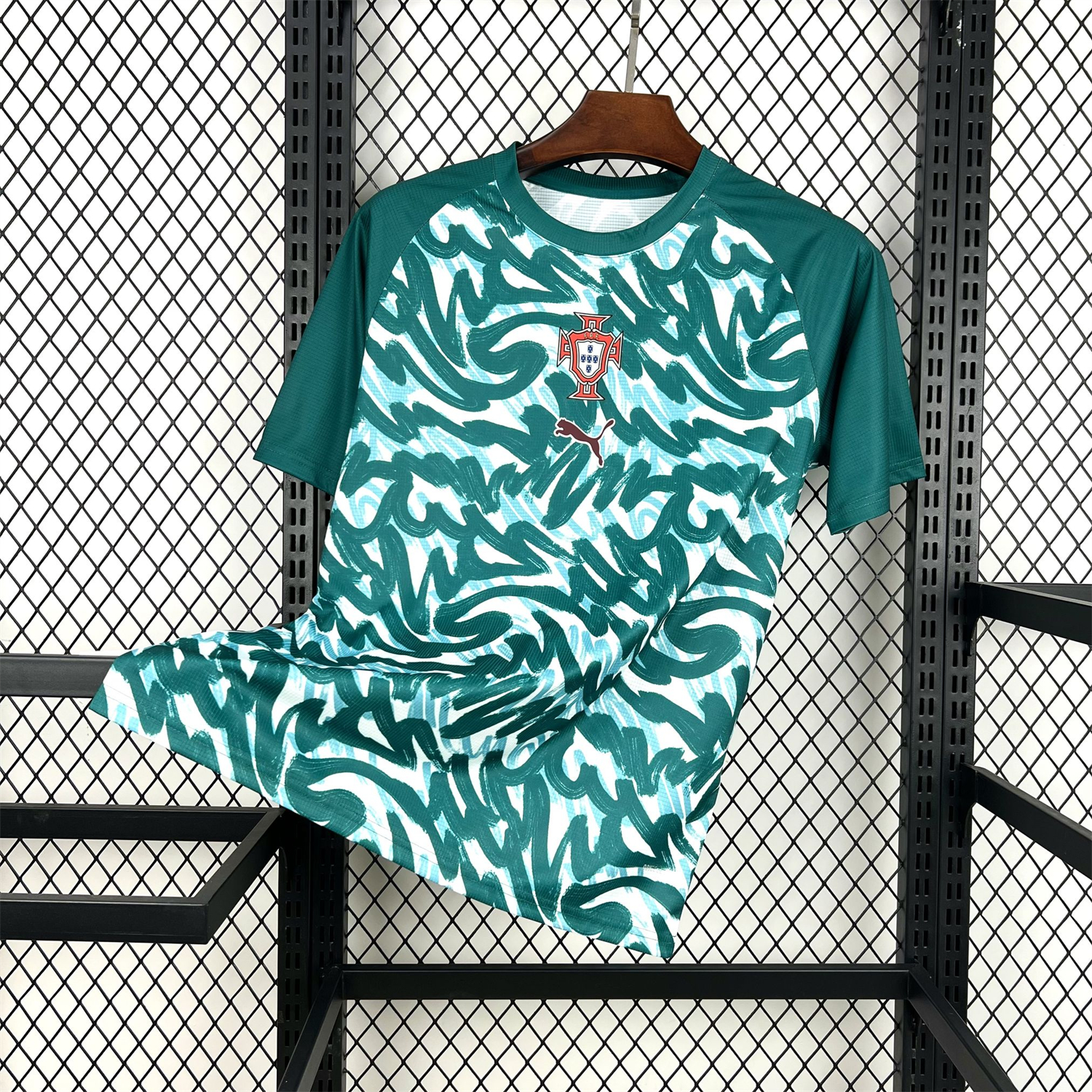 Funinjersey-Portugal 2026 Pre-Match Teal Green Jersey - Fans Version