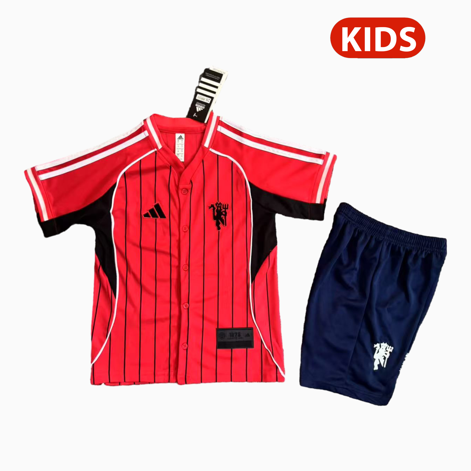 foot-Manchester United 25-26 Red Baseball Kids Kit - Player Version