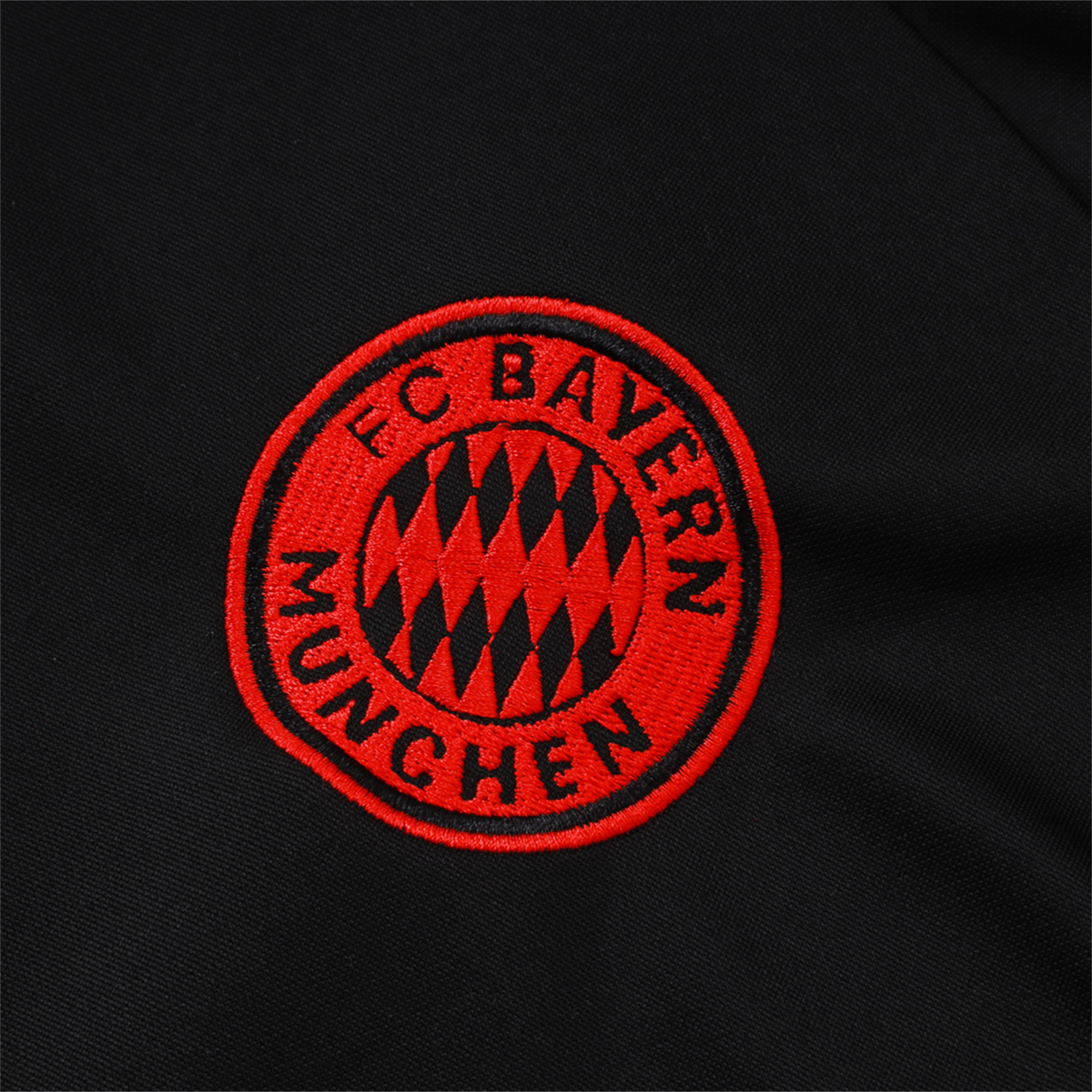 foot-Bayern Munich 25-26 Long Sleeves Training Set - Black Top & Pants with Orange Badge