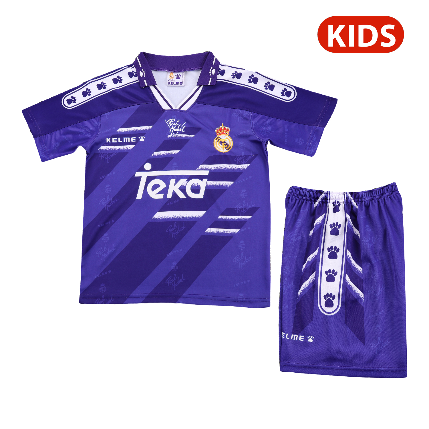 foot-Retro Real Madrid 1994-96 Away Kids Kit