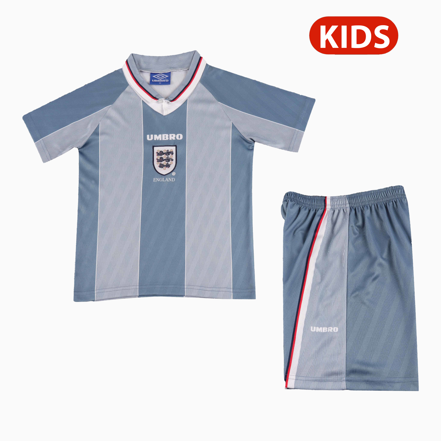Unitedfootballkit.com | Retro England 1996 Away Kids Kit -Customize Name, Number and Patch | Worldwide Shipping